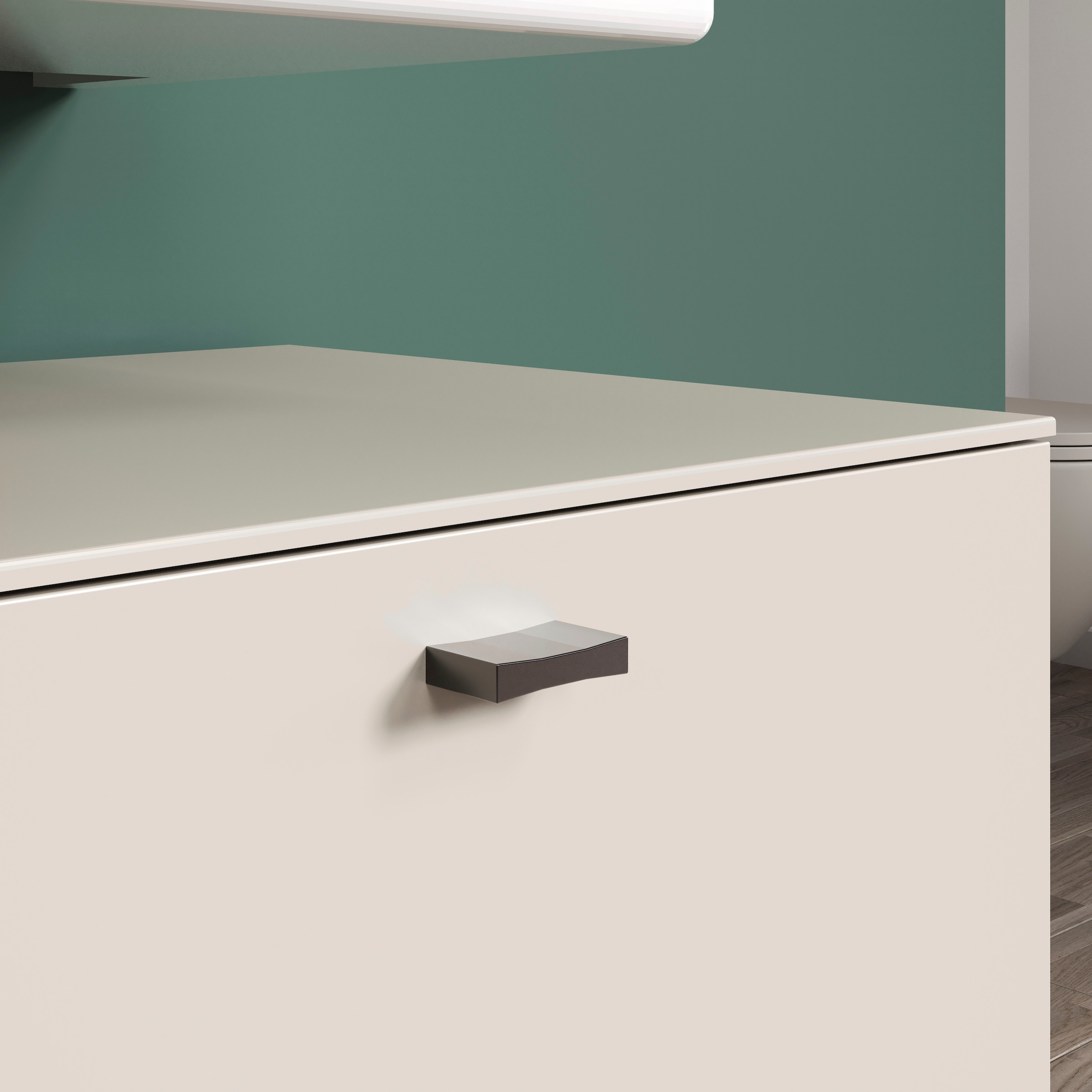 welltime Armoire sous lavabo »San Pedro« 1 cuis tlg. Waschbeckenunterschrank a. Rollen, Soft-Close 80/42/64 cm