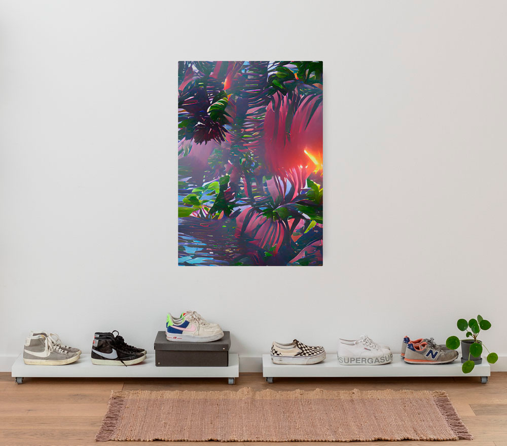 Image of Komar Leinwandbild "Rockabilly - Grösse 40 x 60 cm" Natur 1 Stk. tlg. Keilrahmenbild mi Echtholzrahmen