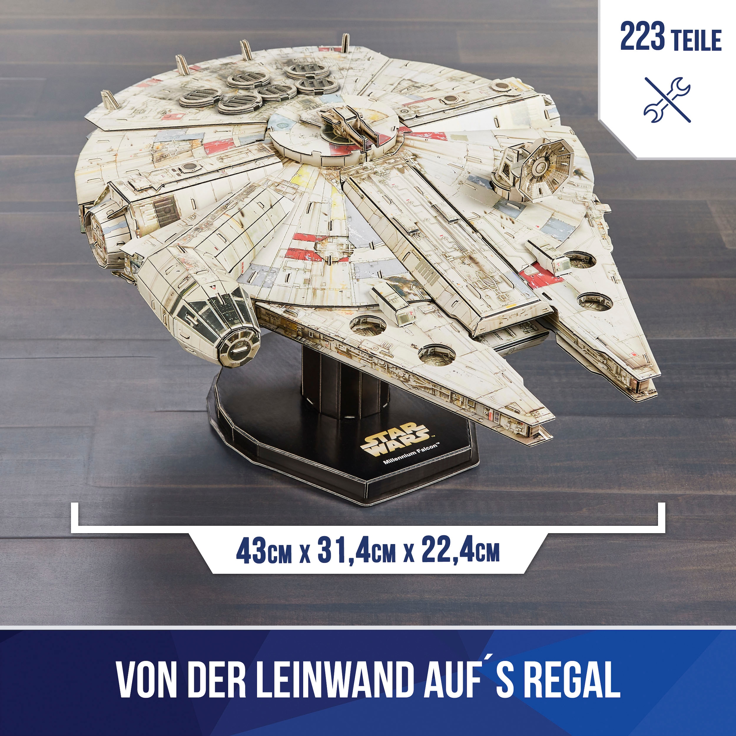 Spin Master Puzzle 3D »4D Build - Star Wars - Millennium Falcon Raumschiff«