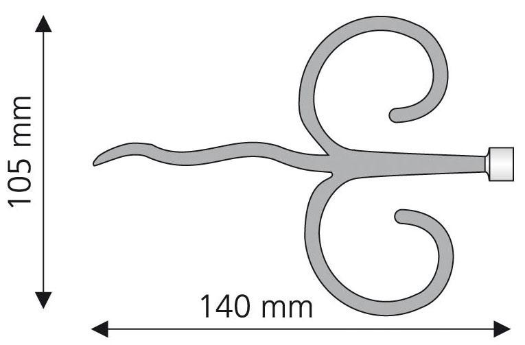 Liedeco Gardinenstangen-Endstück »Diana«, (Set, 2 St.), für Gardinenstangen Ø 16 mm