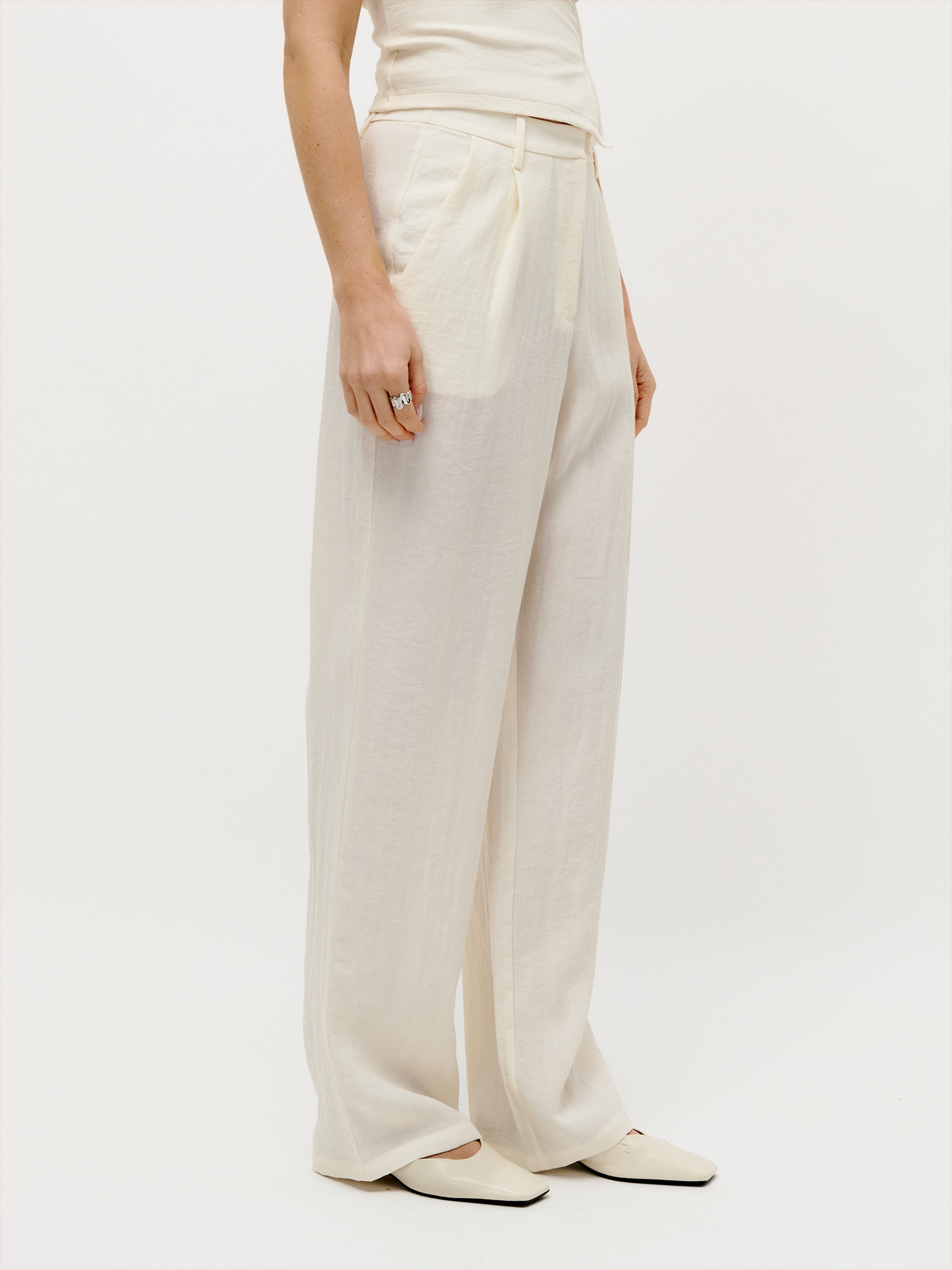 LeGer Pantalon en tissu »Thorina, LeGer by Lena Gercke«  Materialmix aus Viskose und Leinen