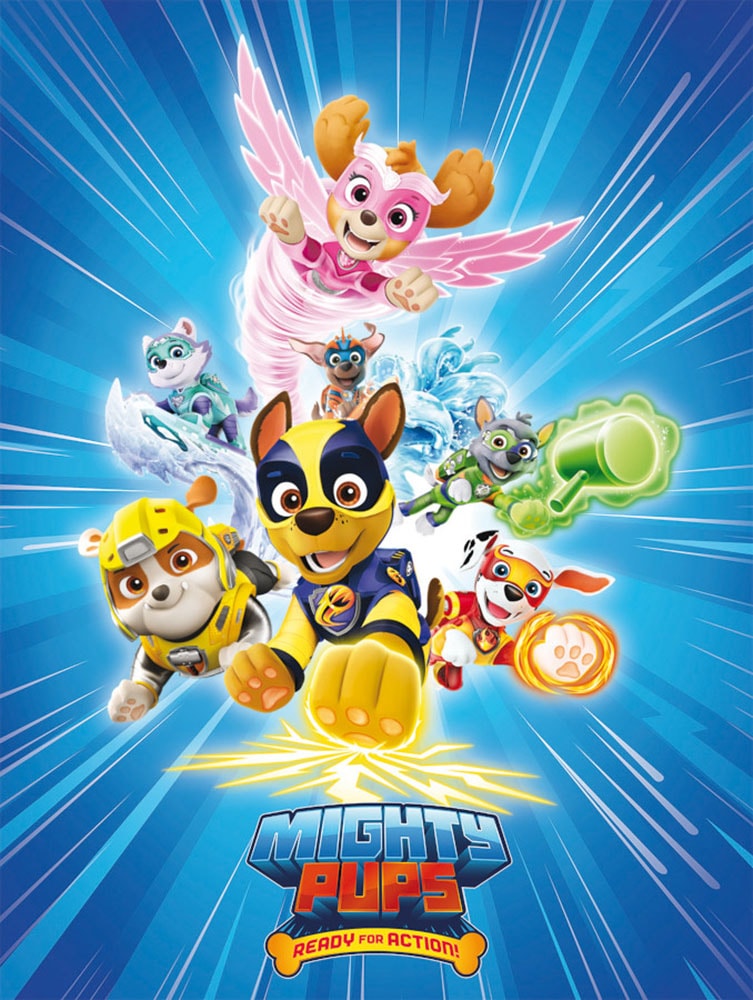 Image of Bönninghoff Leinwandbild "Wandbild MIGHTY PUPS PAW PATROL 46x61 cm – Leinwandbild Keilrahmen" Hunde Paw Patrol Serien Tiere 1 Stk. tlg. auf Keilrahmen gespannt