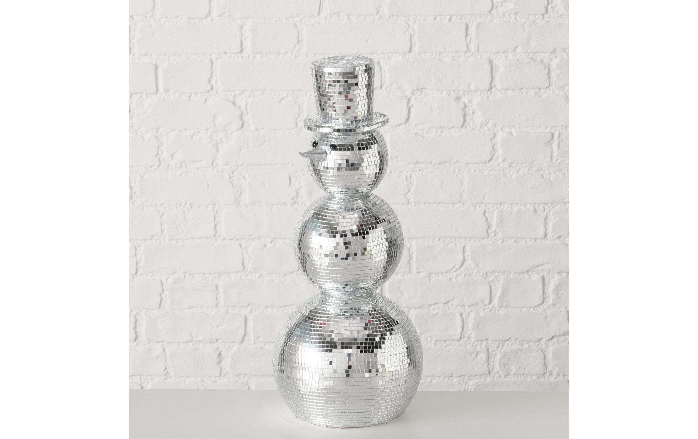 BOLTZE Weihnachtsfigur »Schneemann Disco 50 x 22 cm«