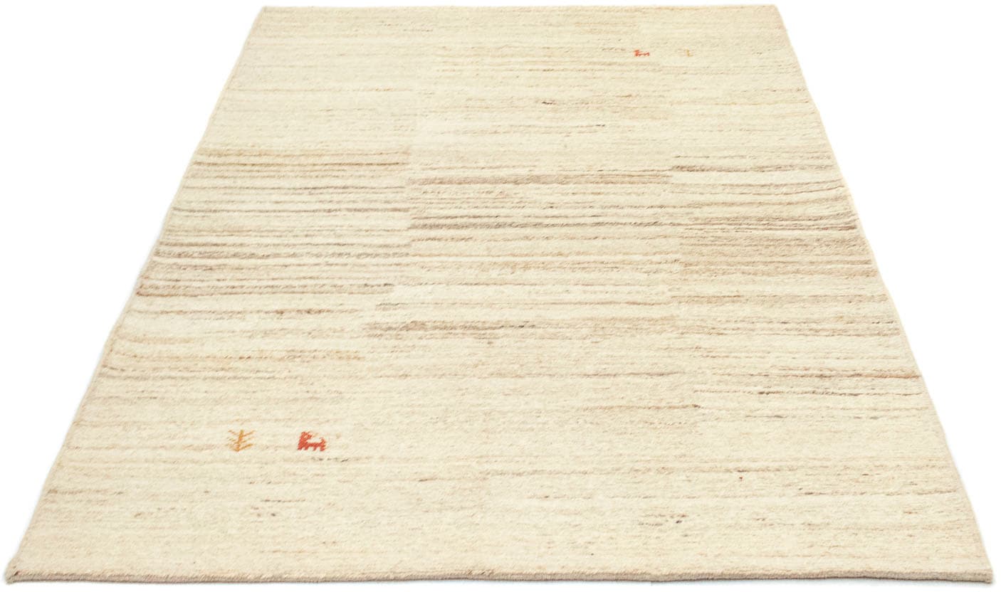 Wollteppich »Gabbeh Teppich handgeknüpft beige«, rechteckig, 18 mm Höhe, handgeknüpft