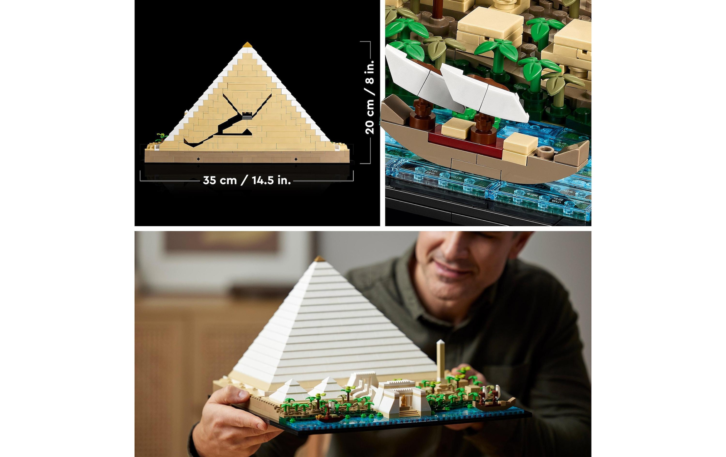 LEGO® Konstruktionsspielsteine »LEGO Architecture Cheops-Pyramide«, (1476 St.)