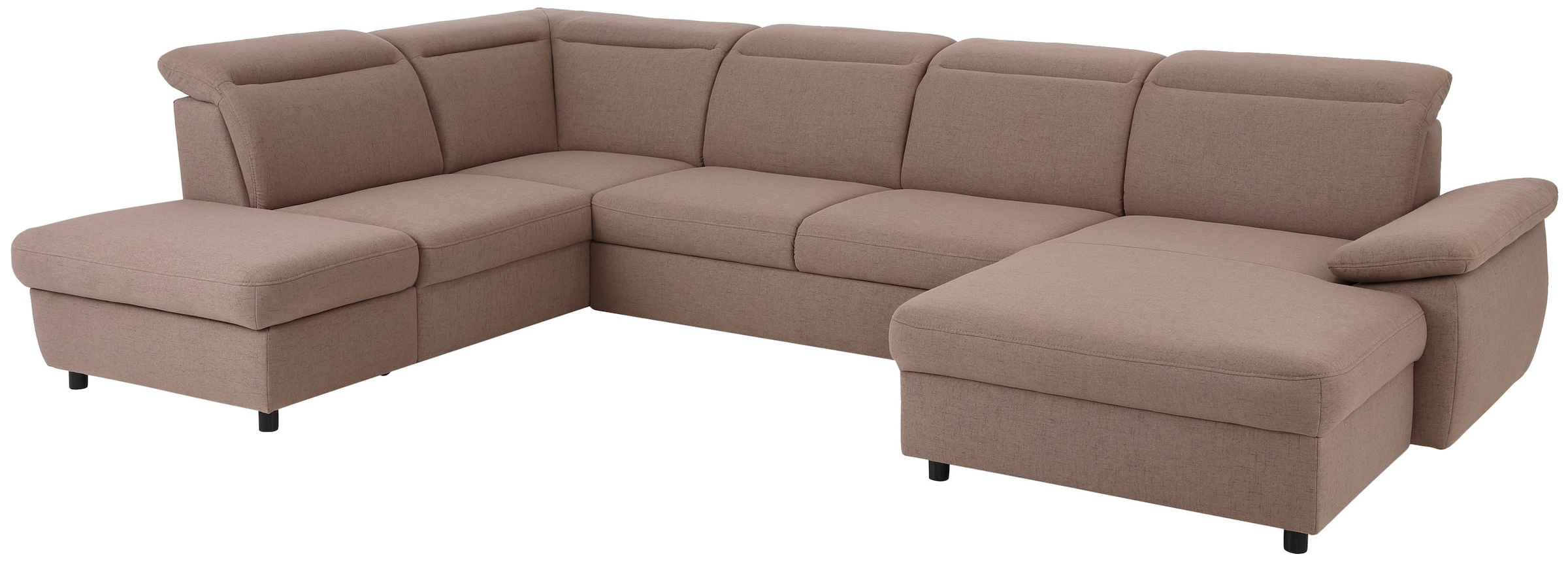 Home affaire Wohnlandschaft »Mauritius U-Form« mit Kopfteil- und Armlehnverstellung, wahlweise mit Bettfunktion