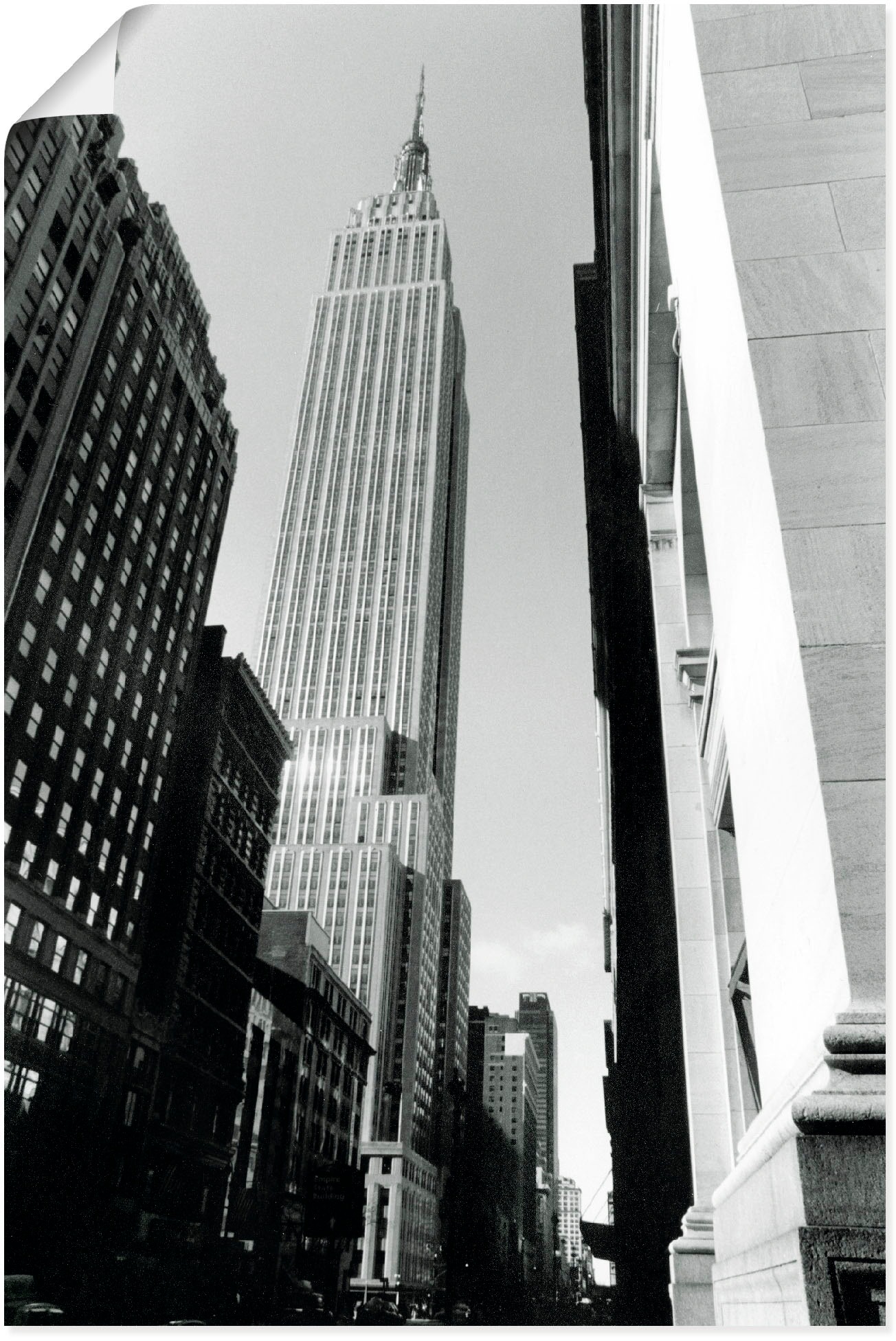 Image of Artland Wandbild »Empire State Building II«, Gebäude, (1 St.), in vielen Grössen & Produktarten - Alubild / Outdoorbild für den Aussenbereich, Leinwandbild, Poster, Wandaufkleber / Wandtattoo auch für Badezimmer geeignet bei Ackermann Versand Schweiz