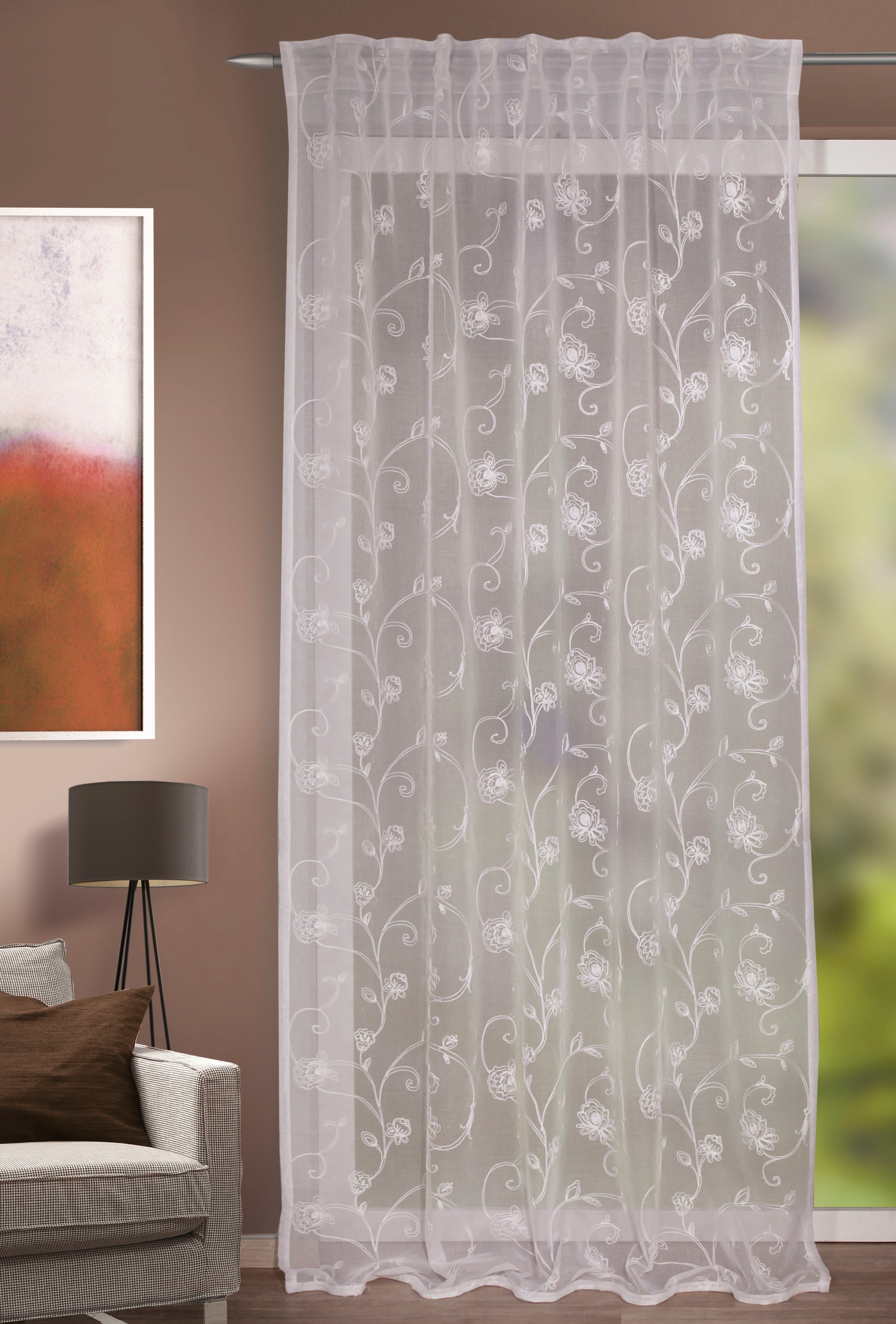 Image of WILLKOMMEN ZUHAUSE by ALBANI GROUP Vorhang »Florance«, (1 St.), Stickerei bei Ackermann Versand Schweiz