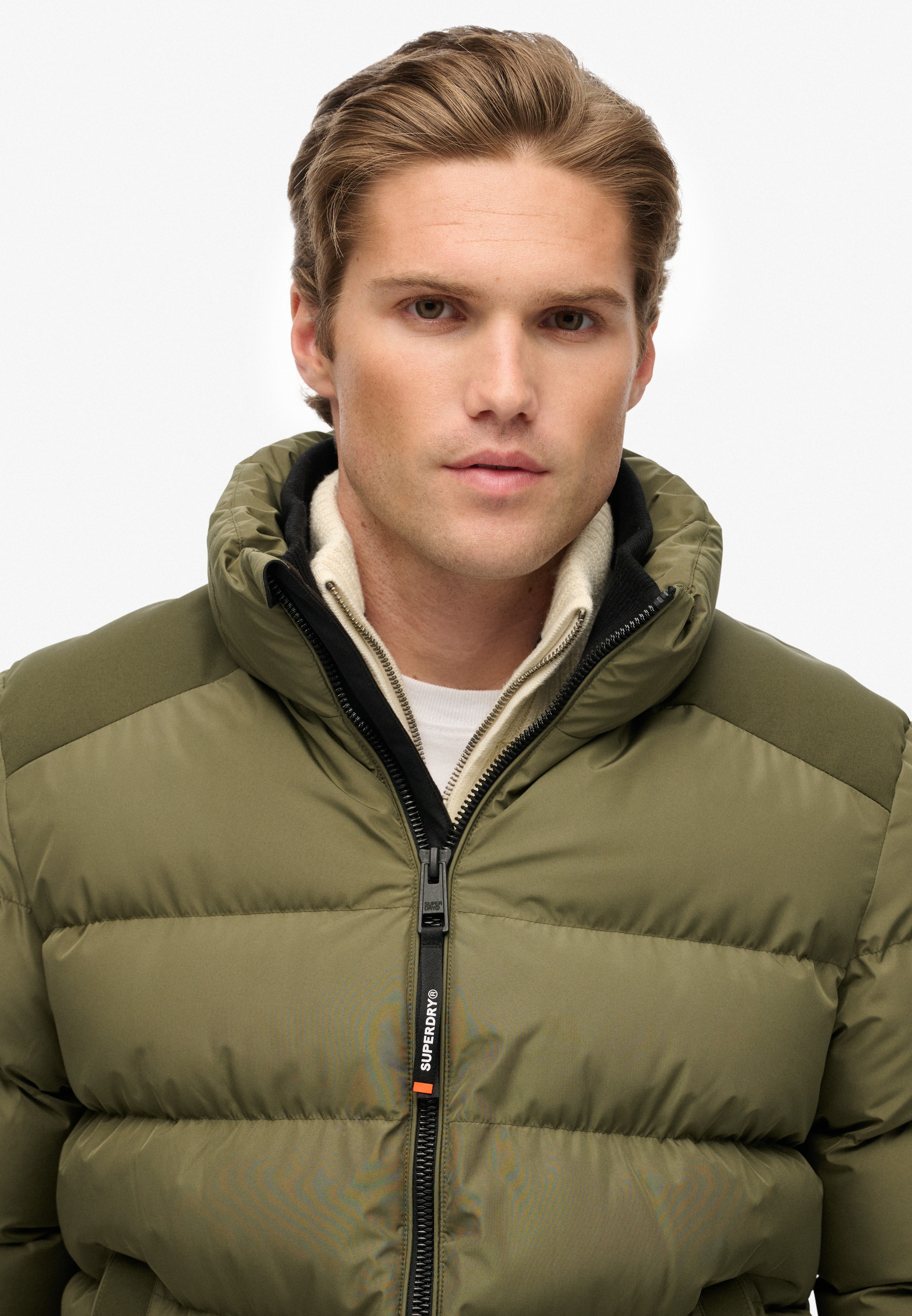 Superdry Steppjacke »SPORTS PUFFER JACKET« ohne Kapuze mit Relaxed Fit