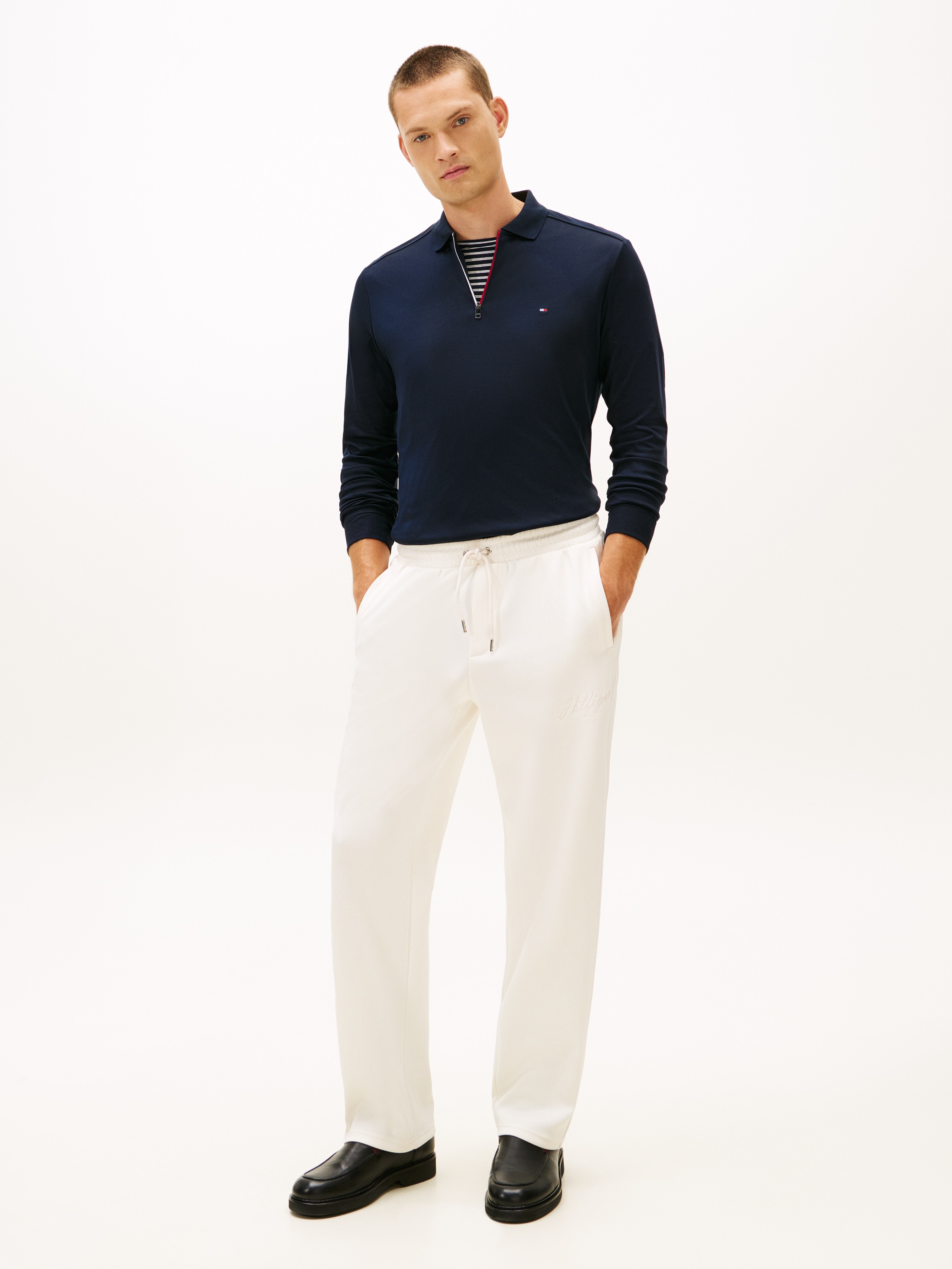 Tommy Hilfiger Langarm-Poloshirt »LIQUID RWB ZIP« Polokragen mit Reissverschluss, regular fit