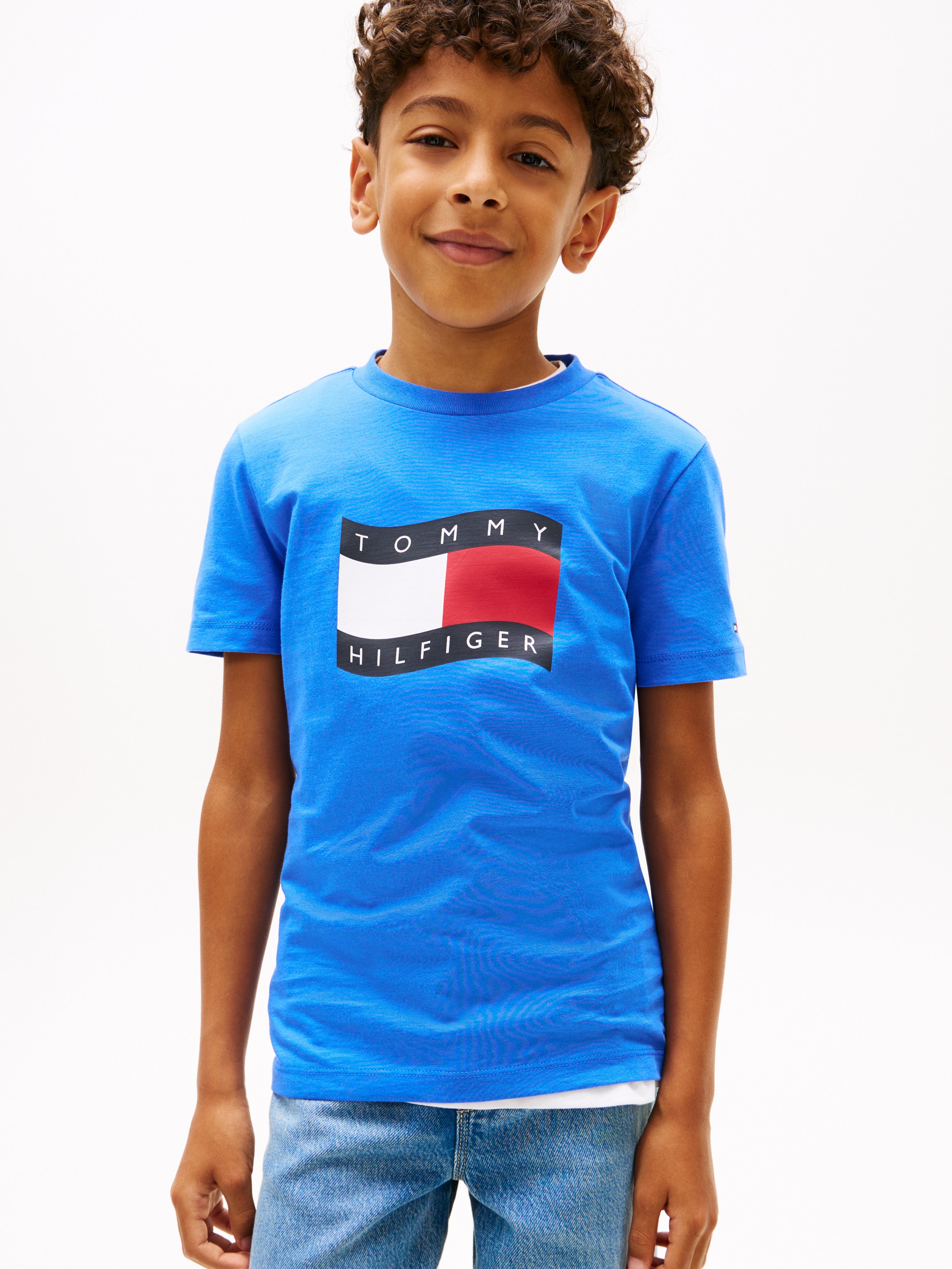 Tommy Hilfiger T-Shirt »WAVY FLAG T-SHIRT« Kinder bis 16 Jahre, regular fit