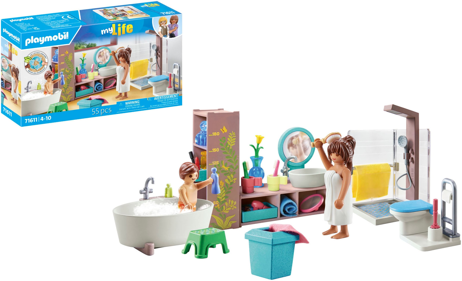 Playmobil® Konstruktions-Spielset »Badezimmer (71611), myLife« Made in Europe