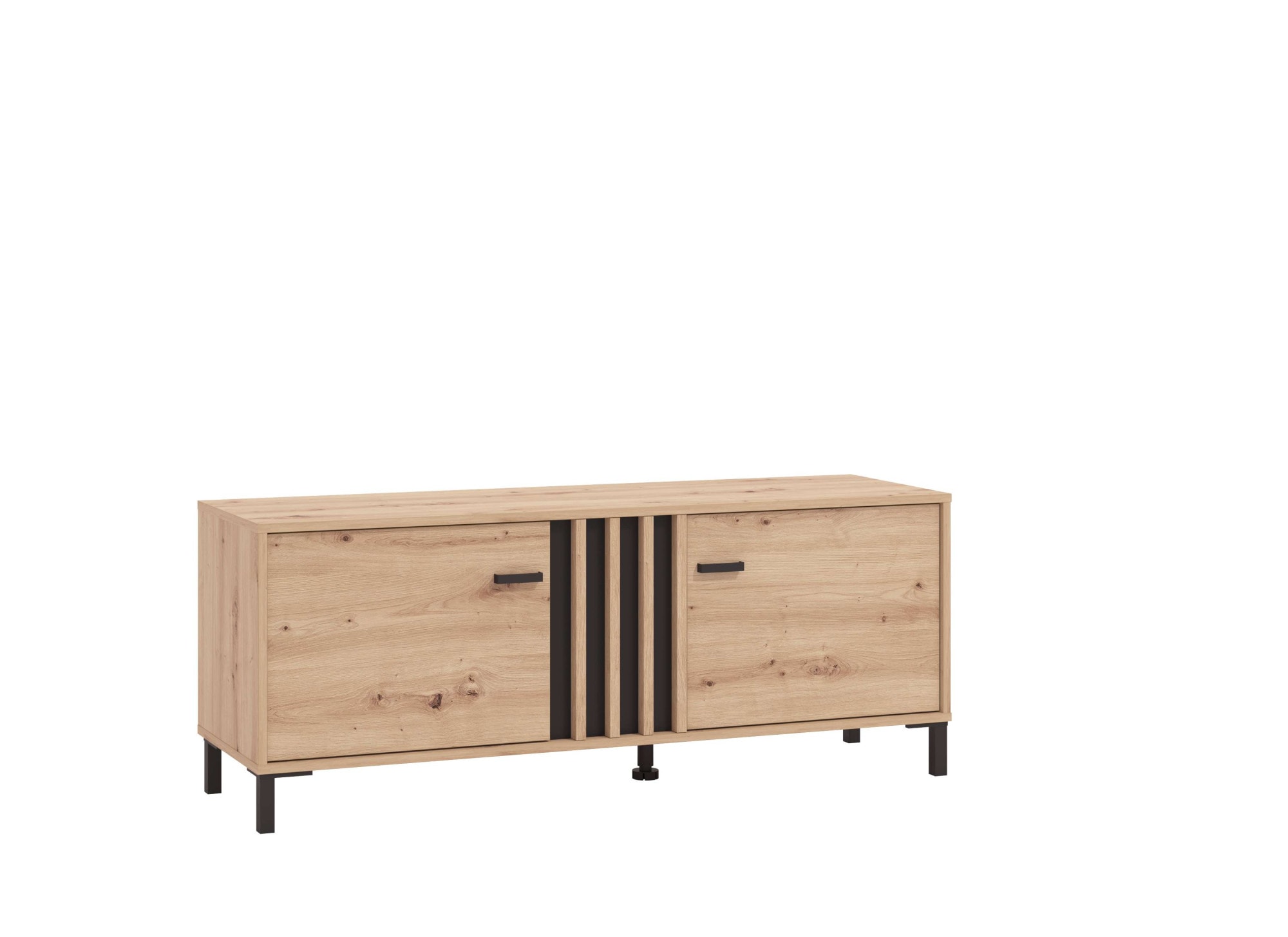 Home affaire Lowboard »LAVAL, TV-Board, TV-Kommode, TV-Schrank, TV-Unterschrank, TV-Möbel« Modernes Lowboard in Artisan-Dekor mit viel Stauraum, Lamellen-Optik