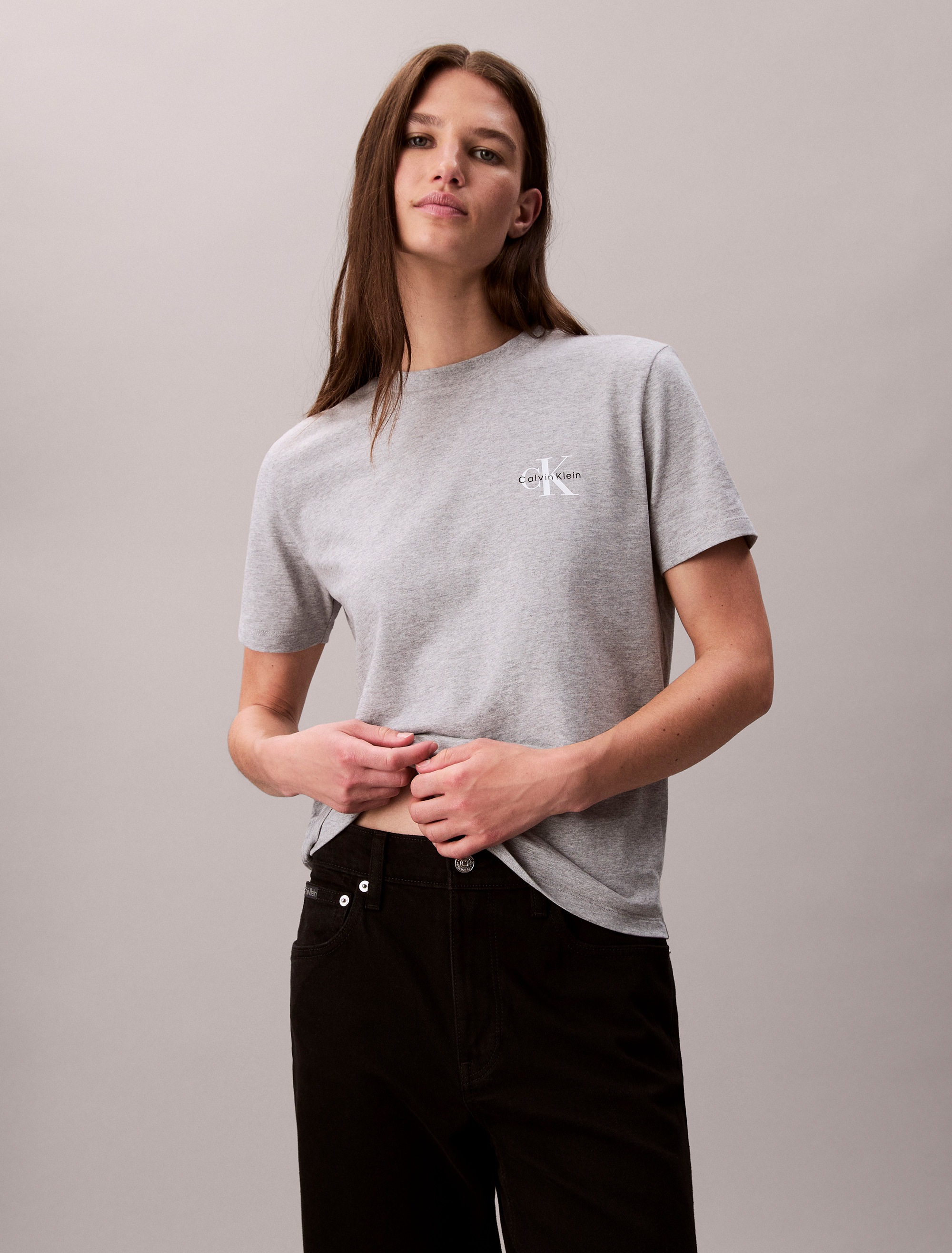 Calvin Klein Jeans T-Shirt »MONOLOGO VNK 2PACK TEE« Packung, 2er-Pack, 2 Stk. , Logoschriftzug