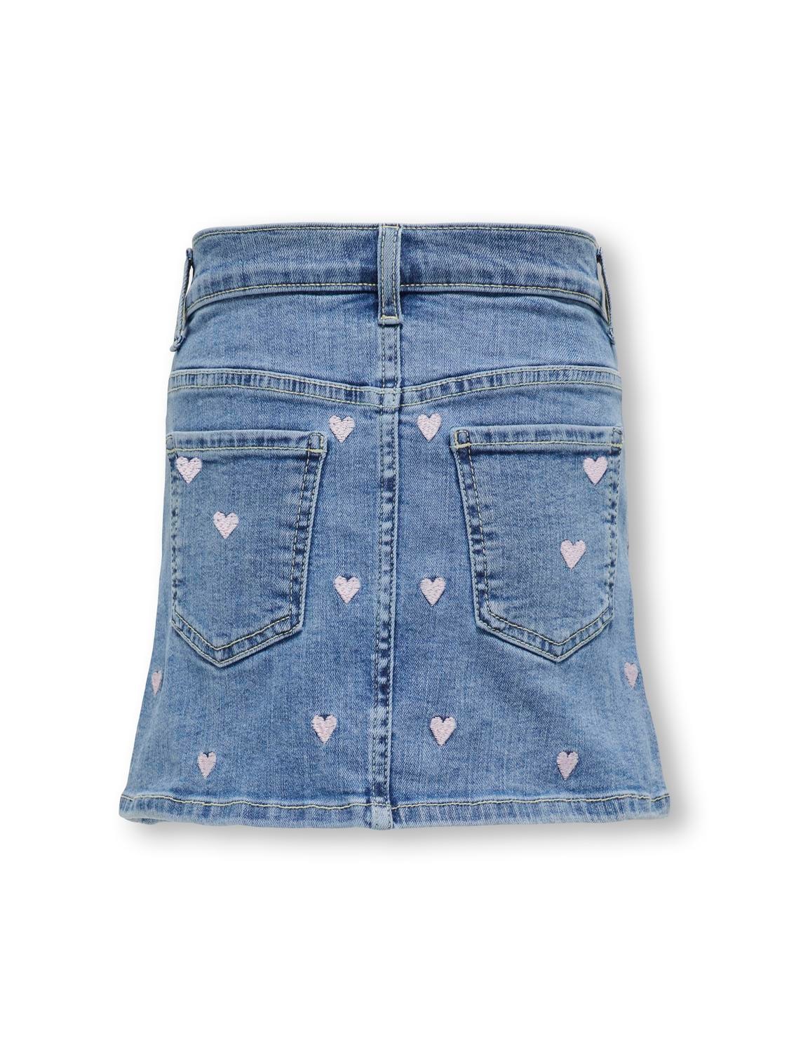 KIDS ONLY Jeansrock »KOGHOXTON HEART EMBROIDERY DNM SKIRT«