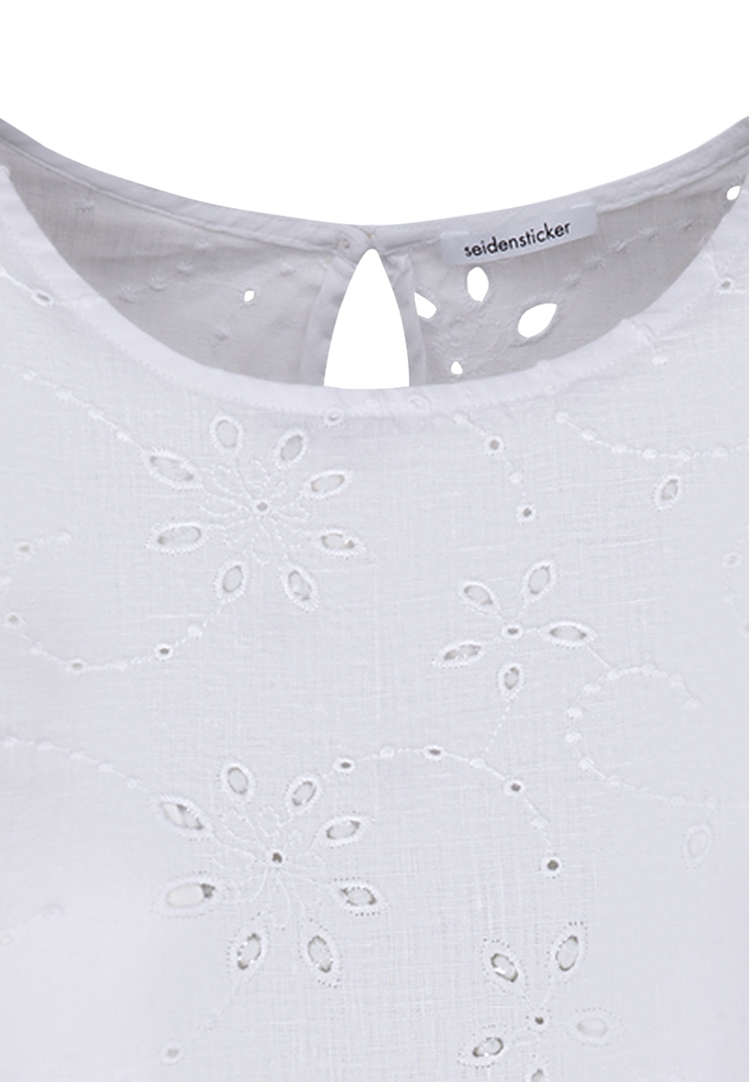 seidensticker Shirtbluse »Schwarze Rose« Kurzarm Rundhals Stickerei