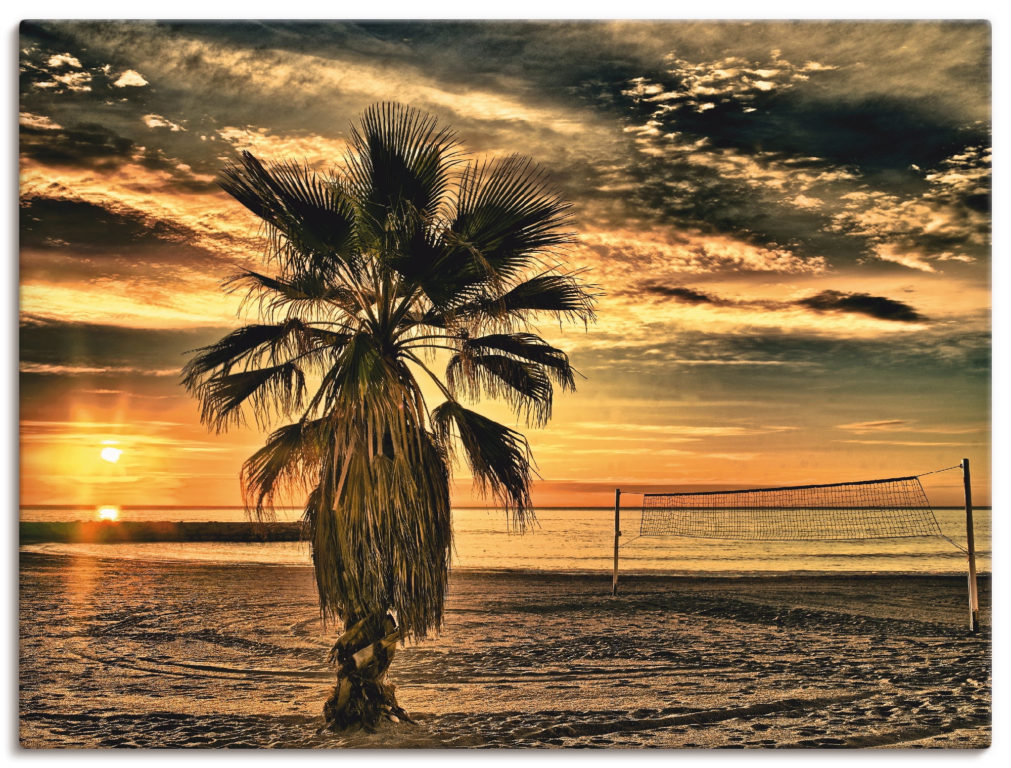 Artland Wandbild Sonnenuntergang«, maintenant & Wandaufkleber Leinwandbild, »Palme Grössen versch. oder (1 als Alubild, bei in Poster St.), Sonnenaufgang -untergang