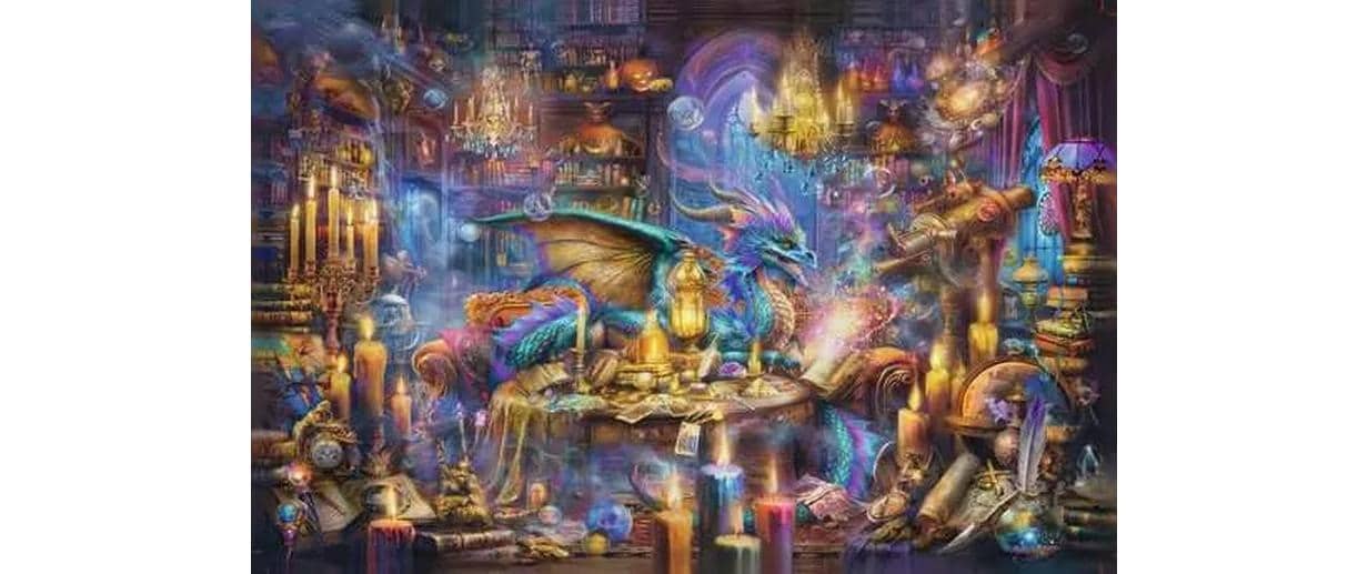 Ravensburger Puzzle »Dragon's Library«