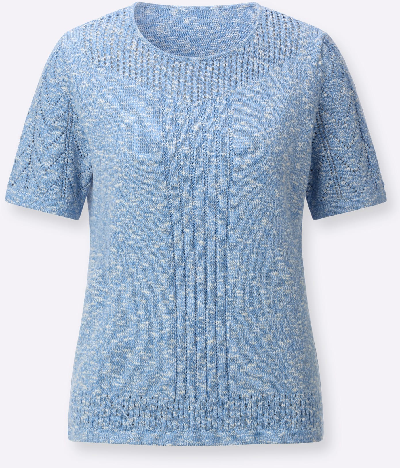 Classic Rundhalspullover »Ajour-Pullover«