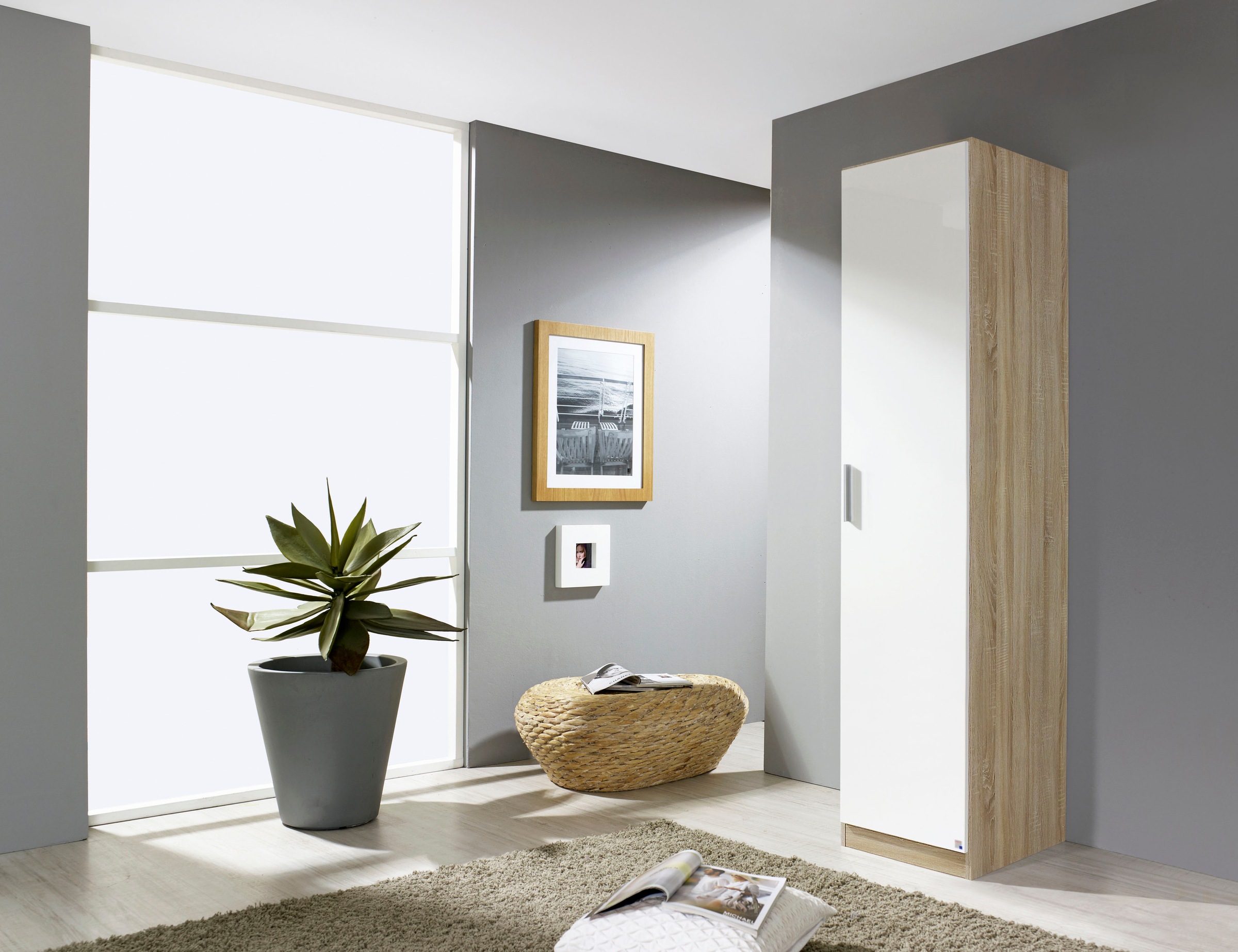 rauch Drehtürenschrank "Kleiderschrank Schrank Garderobe Schlafzimmerschrank CELLE" in 4 Breiten und 2 Höhen, optional mit Schubkästen MADE IN GERMANY