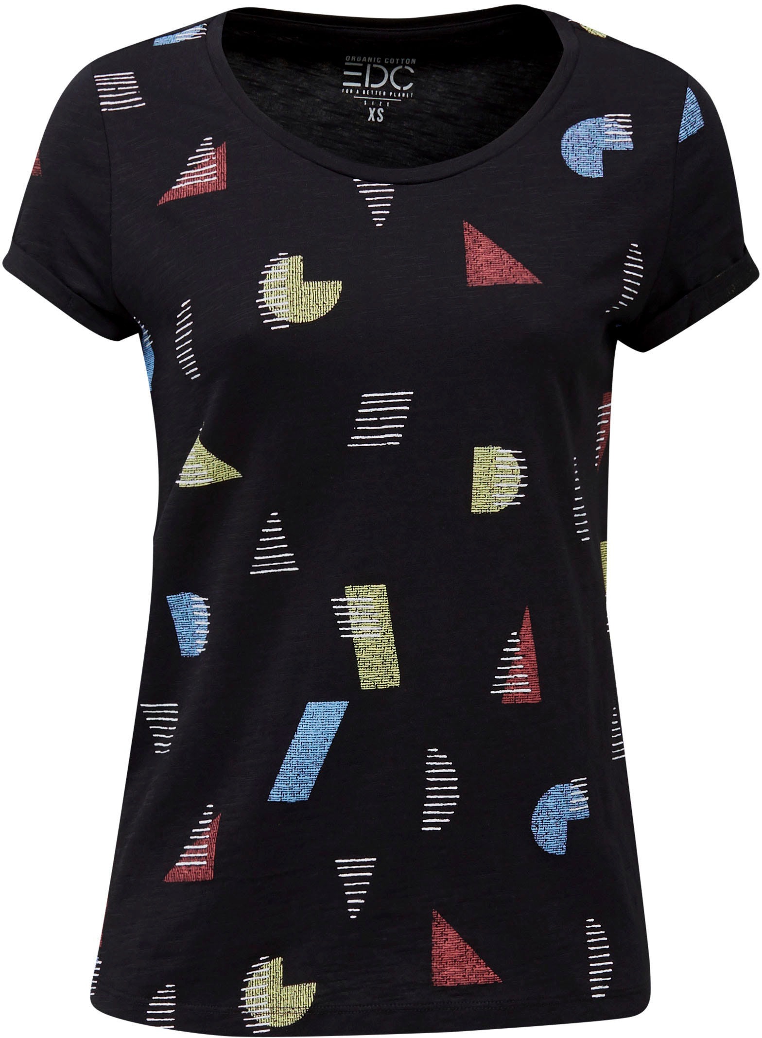 Image of edc by Esprit T-Shirt, aus Slub-Yarn mit Allover-Print bei Ackermann Versand Schweiz