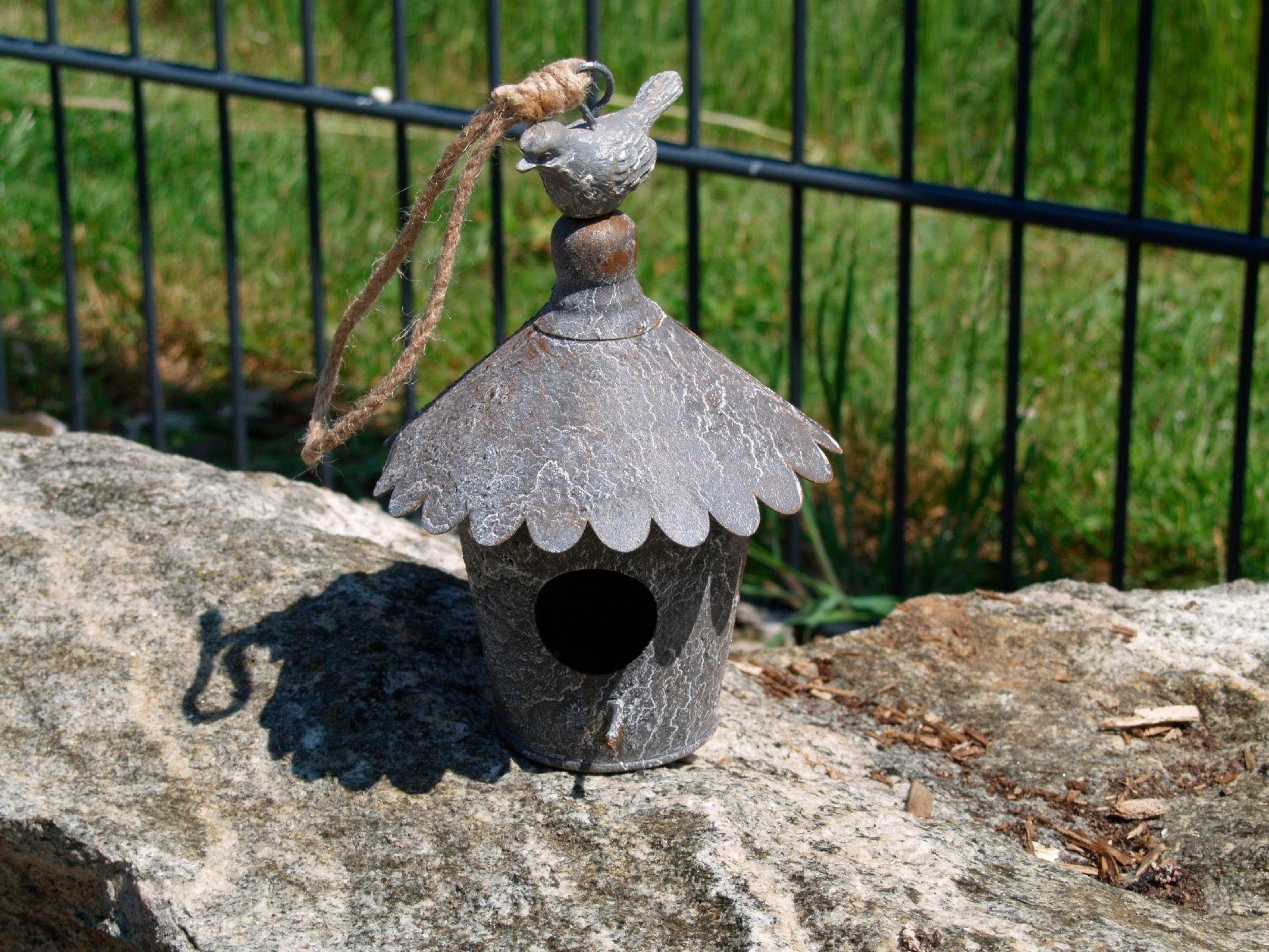 Outdoor geeignet Metall Vogelhaus, hängen auf rund Finde - Haus zum Ambiente aus