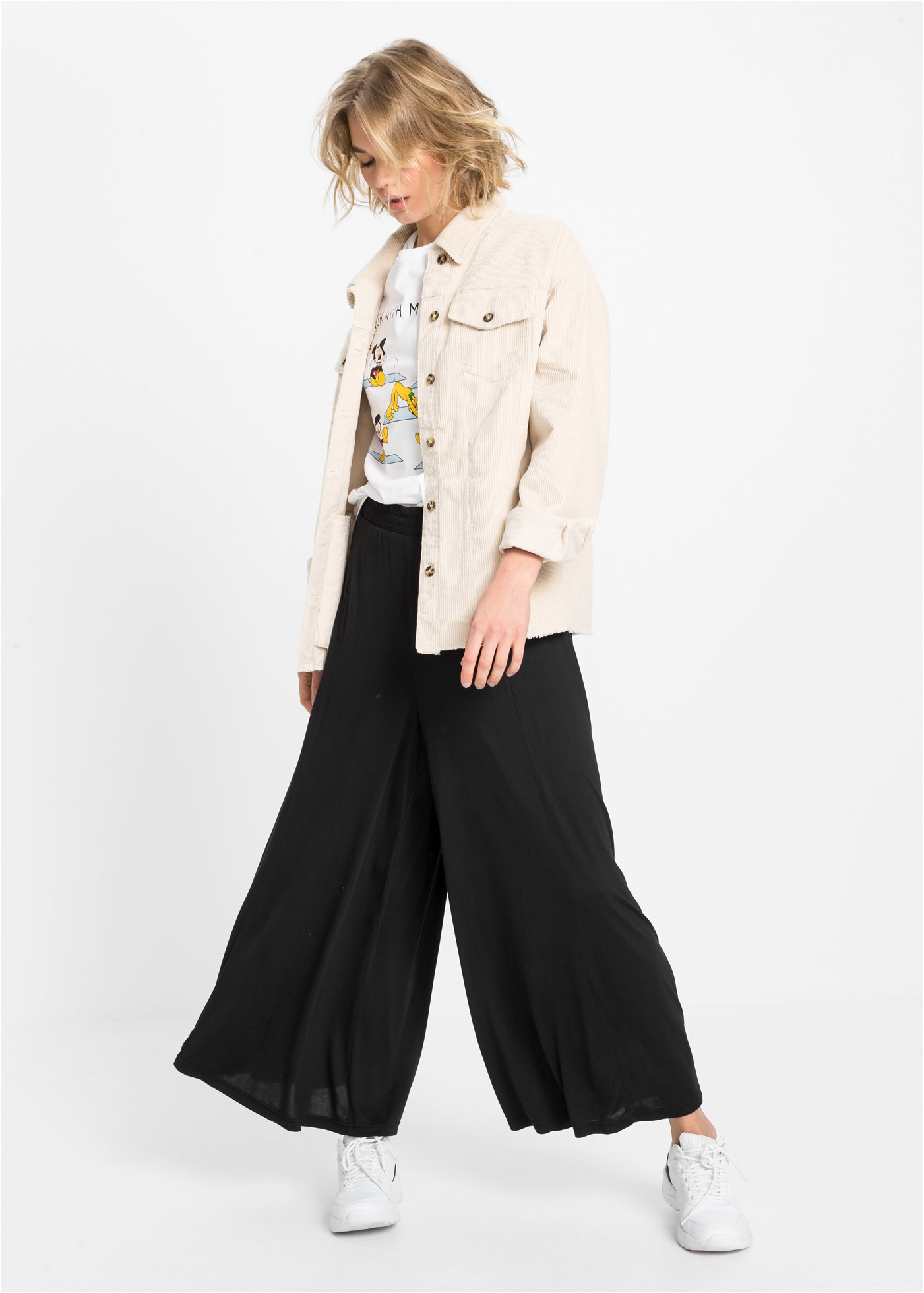 bonprix Jupe-culotte »Jersey-Culotte mit weitem Bein«  aus Modal und Polyester, Loose fit Passform, weites Bein