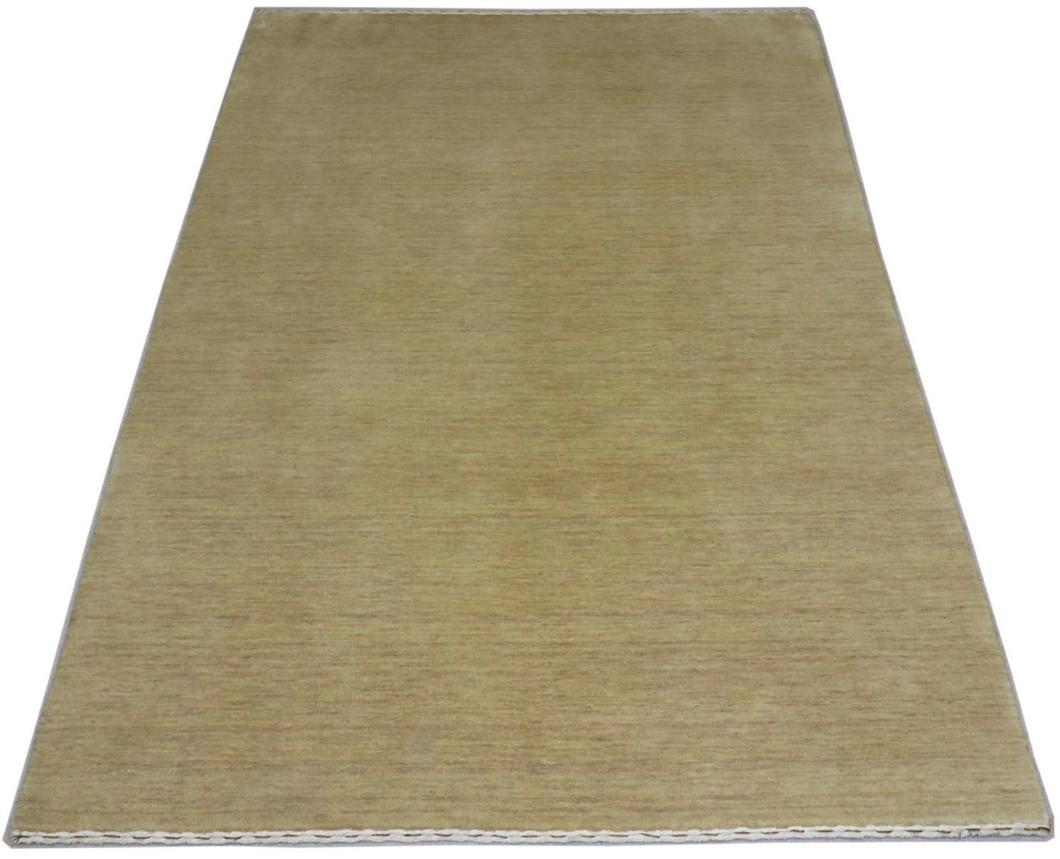 Image of morgenland Wollteppich »Loribaft Minimal Verde oliva 180 x 120 cm«, rechteckig, 1,2 mm Höhe, Handgeknüpft bei Ackermann Versand Schweiz