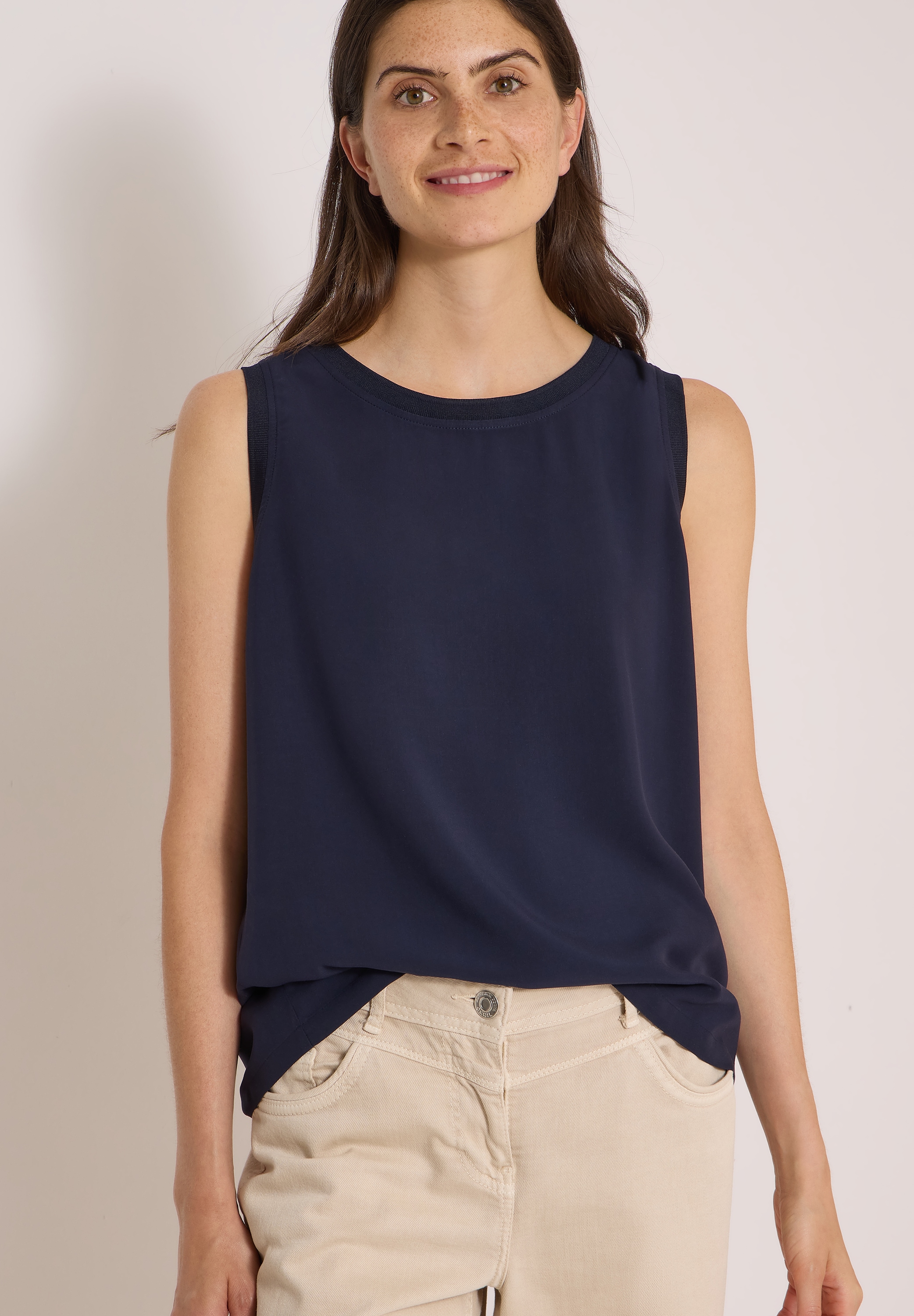 Image of Cecil Blusentop Sommershirt, Viskose, ärmellos