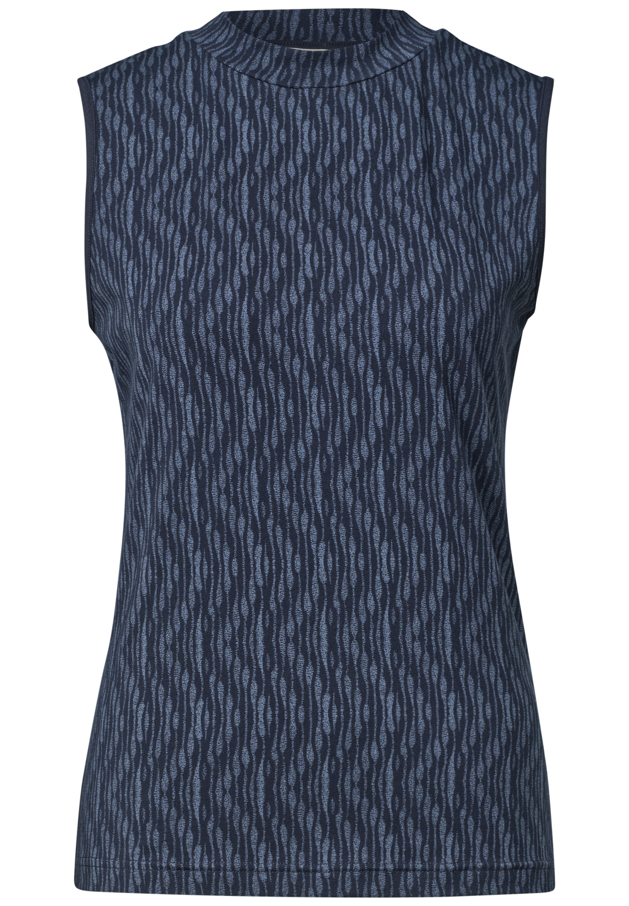 STREET ONE Haut de chemise Top d'été avec motif graphique et col roulé