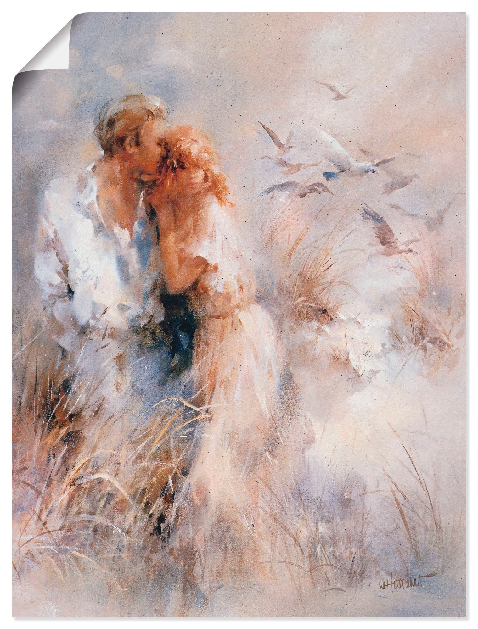 Image of Artland Wandbild "Dichte Harmonie" Paar 1 Stk. tlg. als Leinwandbild, Poster in verschied. Grössen