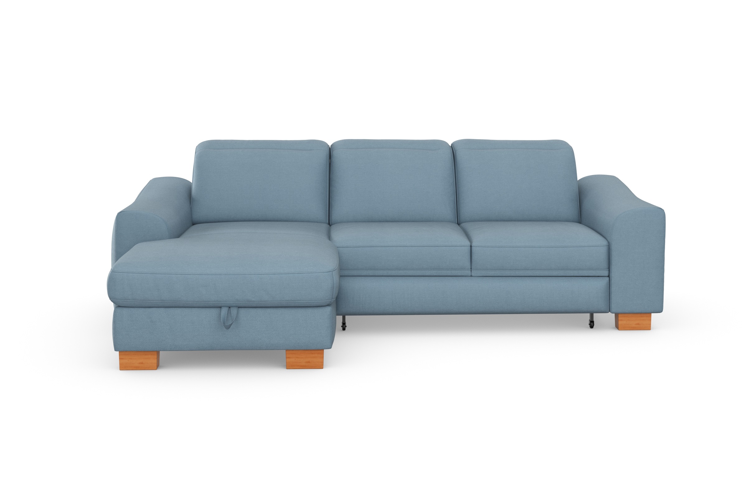 Image of sit&more Ecksofa »Durness«, mit Federkern und hochwertigen Massivholzfüssen, wahlweise mit Kopfteilverstellung, Bettfunktion und Bettkasten oder mit Bettfunktion und Bettkasten bei Ackermann Versand Schweiz