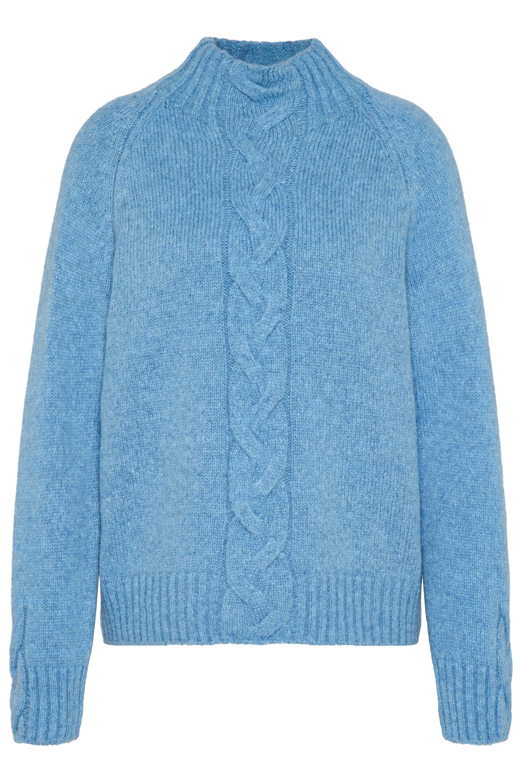 bugatti Rundhalspullover mit Zopfmuster