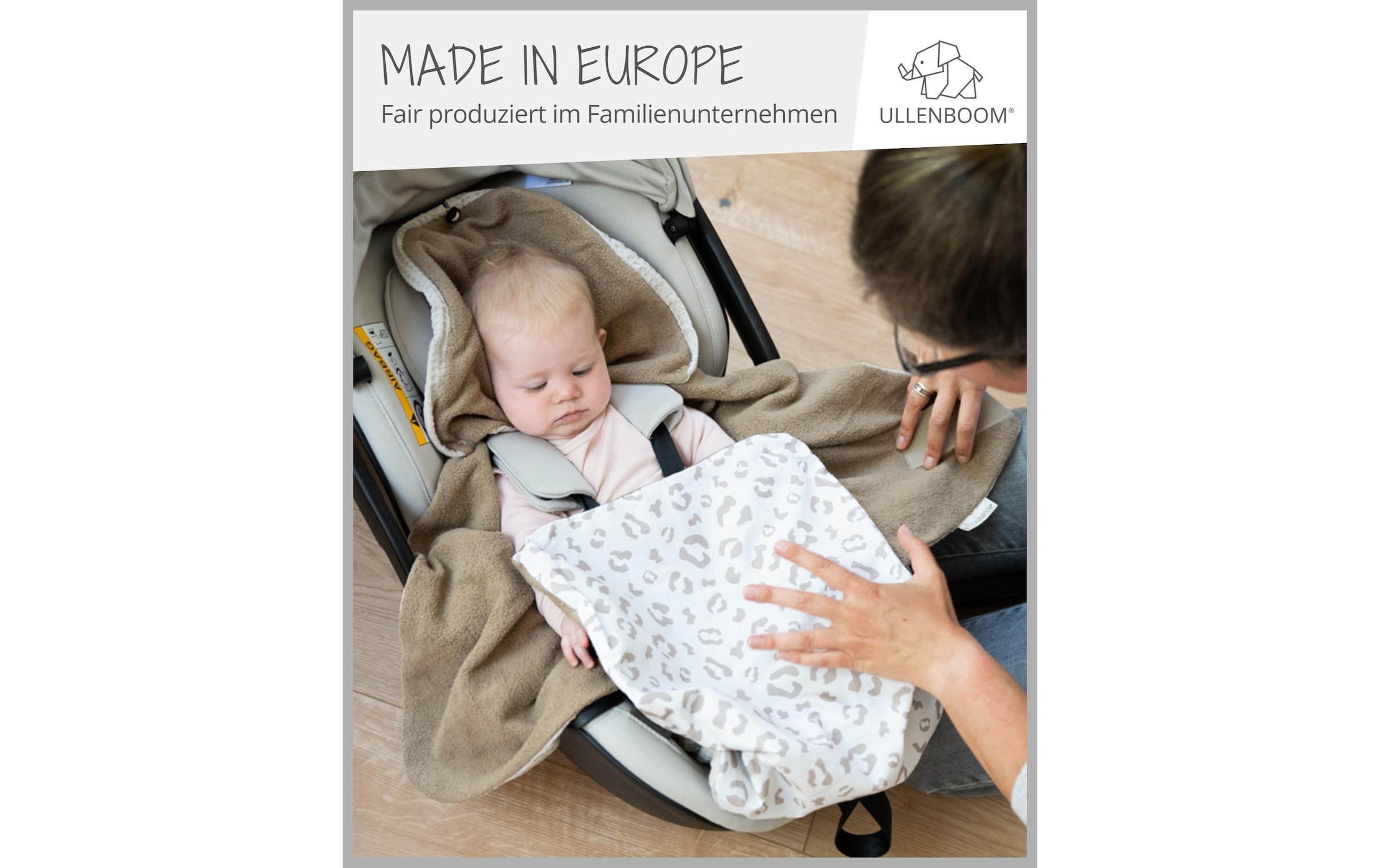 ULLENBOOM ® Couverture d'enveloppement »Leo 90 x 100 cm«