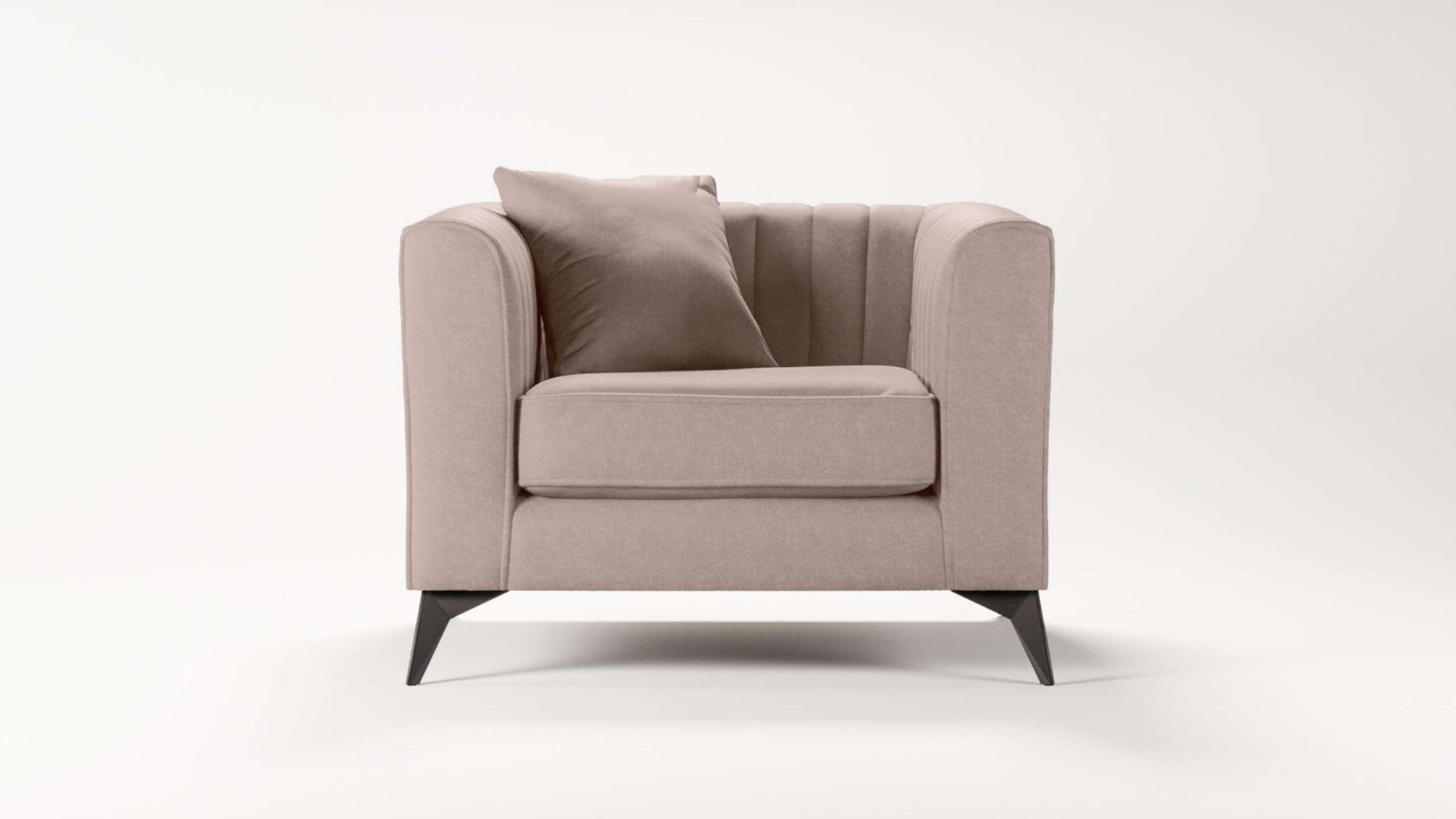 Places of Style Sessel »MATTHEW Loungesessel, Masse B/T/H: 99/86/74 cm«, incl. 1 Zierkissen, Steppung im Rückenbereich