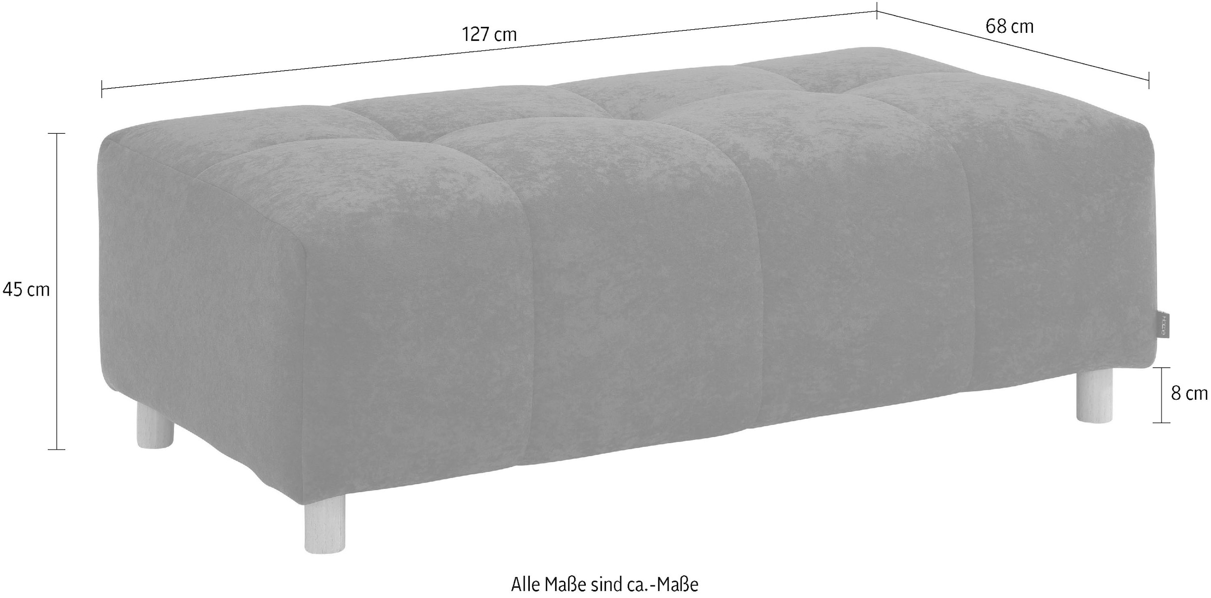 Home affaire Polsterhocker »Scania« passend zum Ecksofa "Scania"