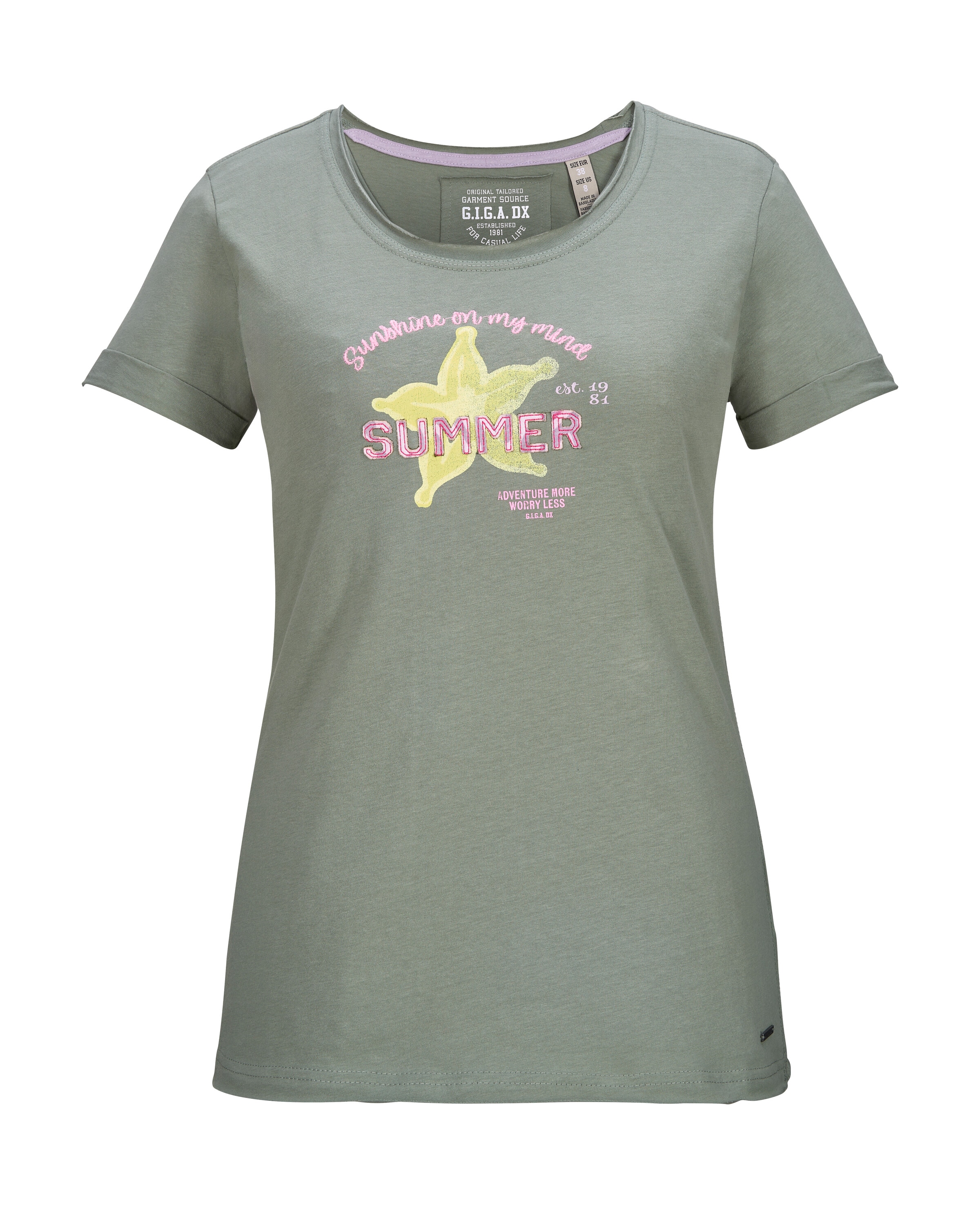 Image of G.I.G.A. DX by killtec T-Shirt "GS 24 WMN TSHRT" 100% Baumwolle, Carbon Finish, gesticktes Motiv, lässiger Look