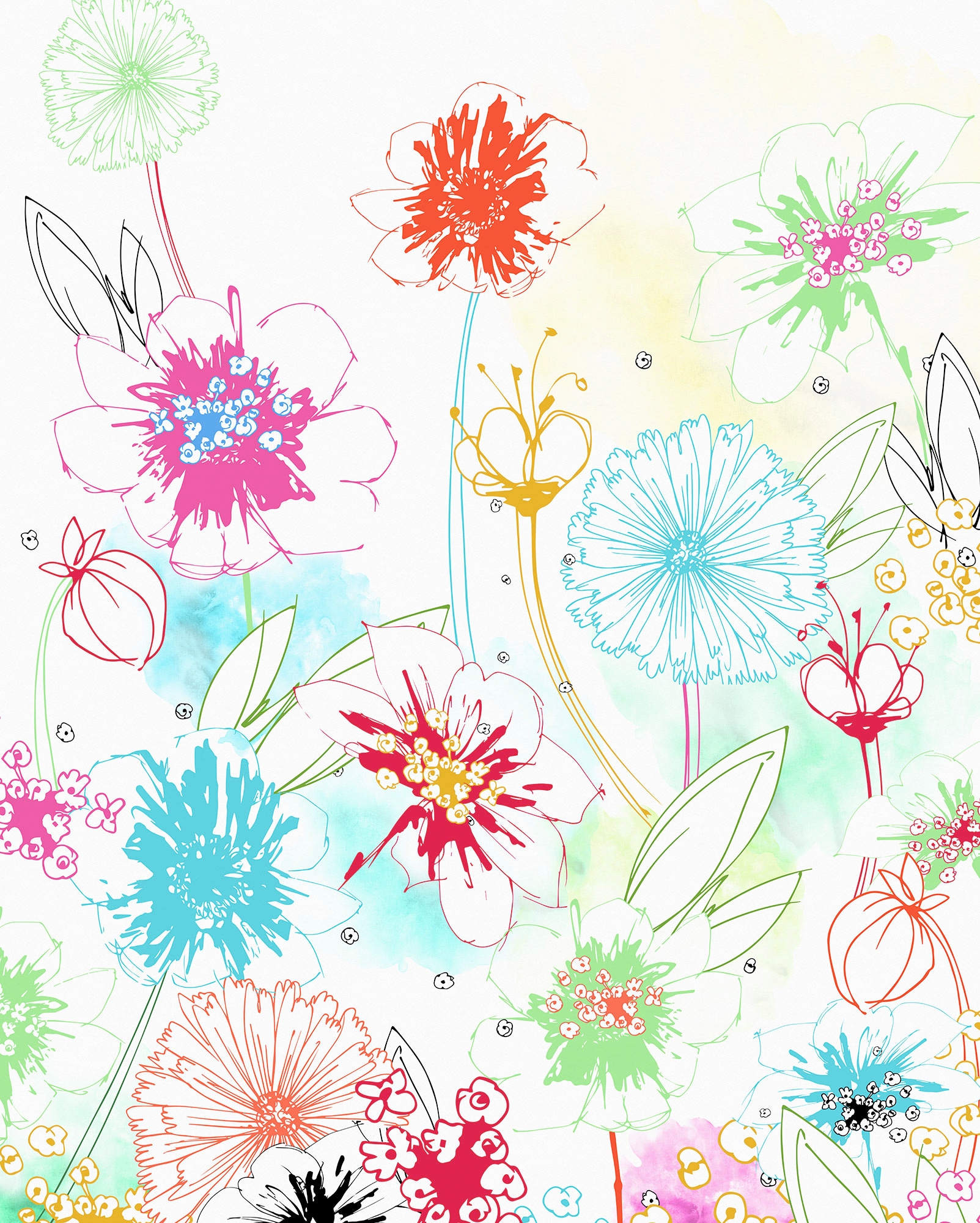 Komar Vliestapete »Digitaldruck Vlies - Joyful - Grösse 200 x 250 cm«, bedruckt, Wohnzimmer, Schlafzimmer