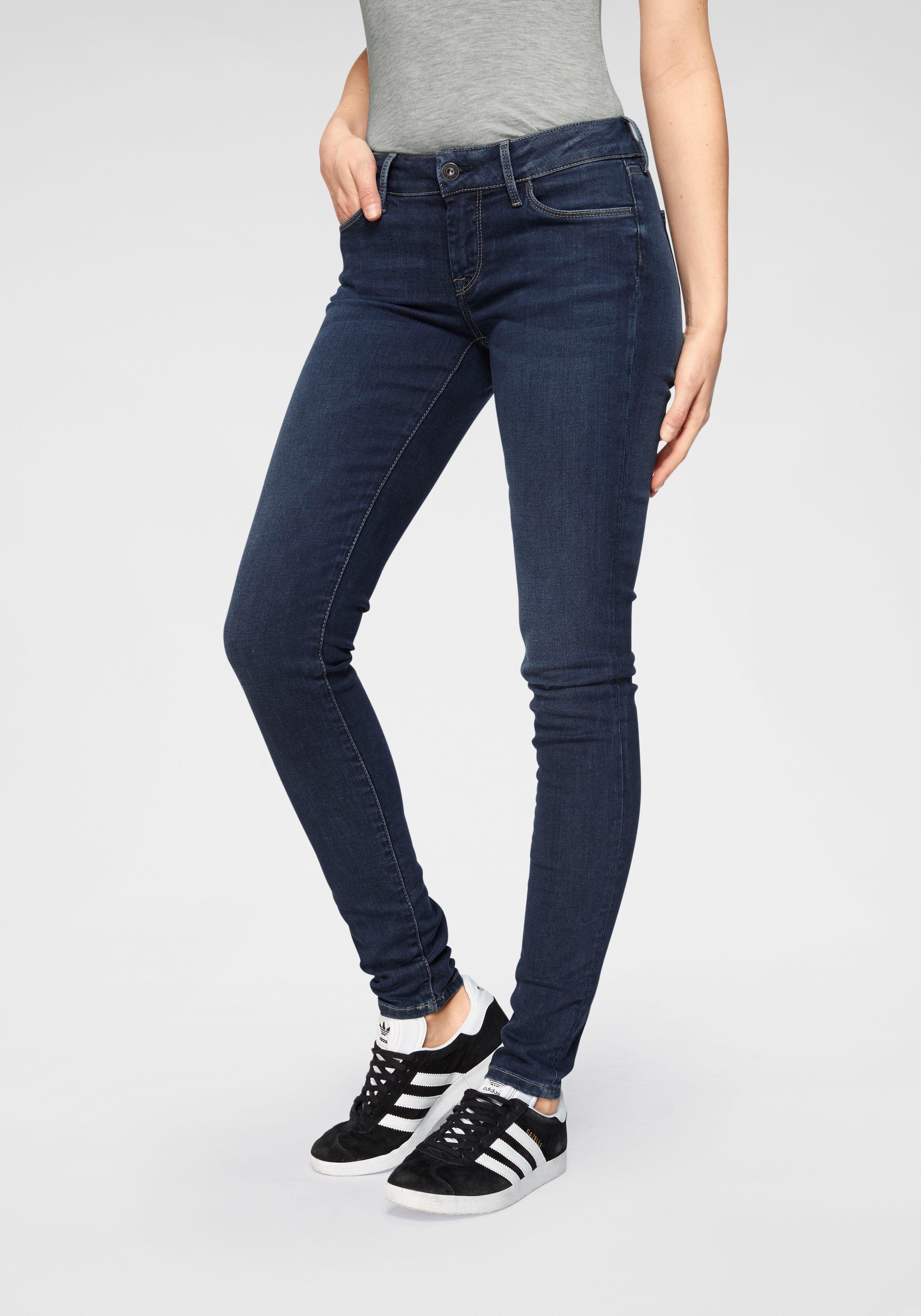♕ Pepe Jeans Skinny-fit-Jeans »SOHO«, auf versandkostenfrei Bund 1-Knopf im Stretch-Anteil und mit 5-Pocket-Stil