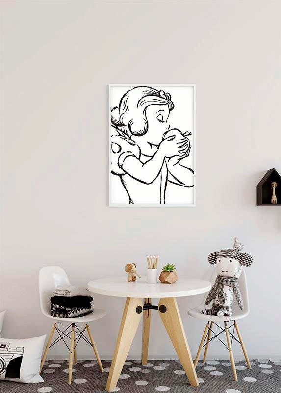 Komar Bild »Snow White Apple Bite - white« Disney 1 Stk. tlg. Wandbild zur Dekoration im Kinderzimmer - ohne Rahmen