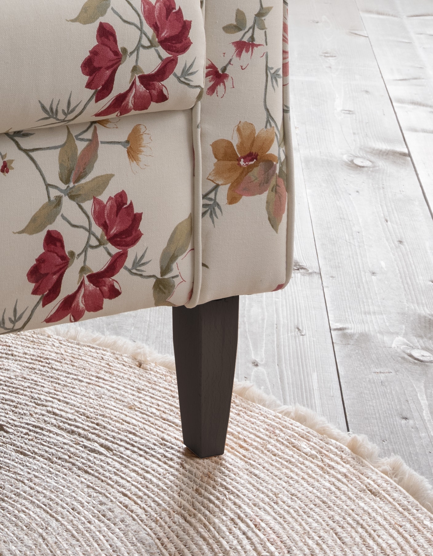 Home affaire Fauteuil »Asino« avec revêtement pied-de-poule, tabouret en option