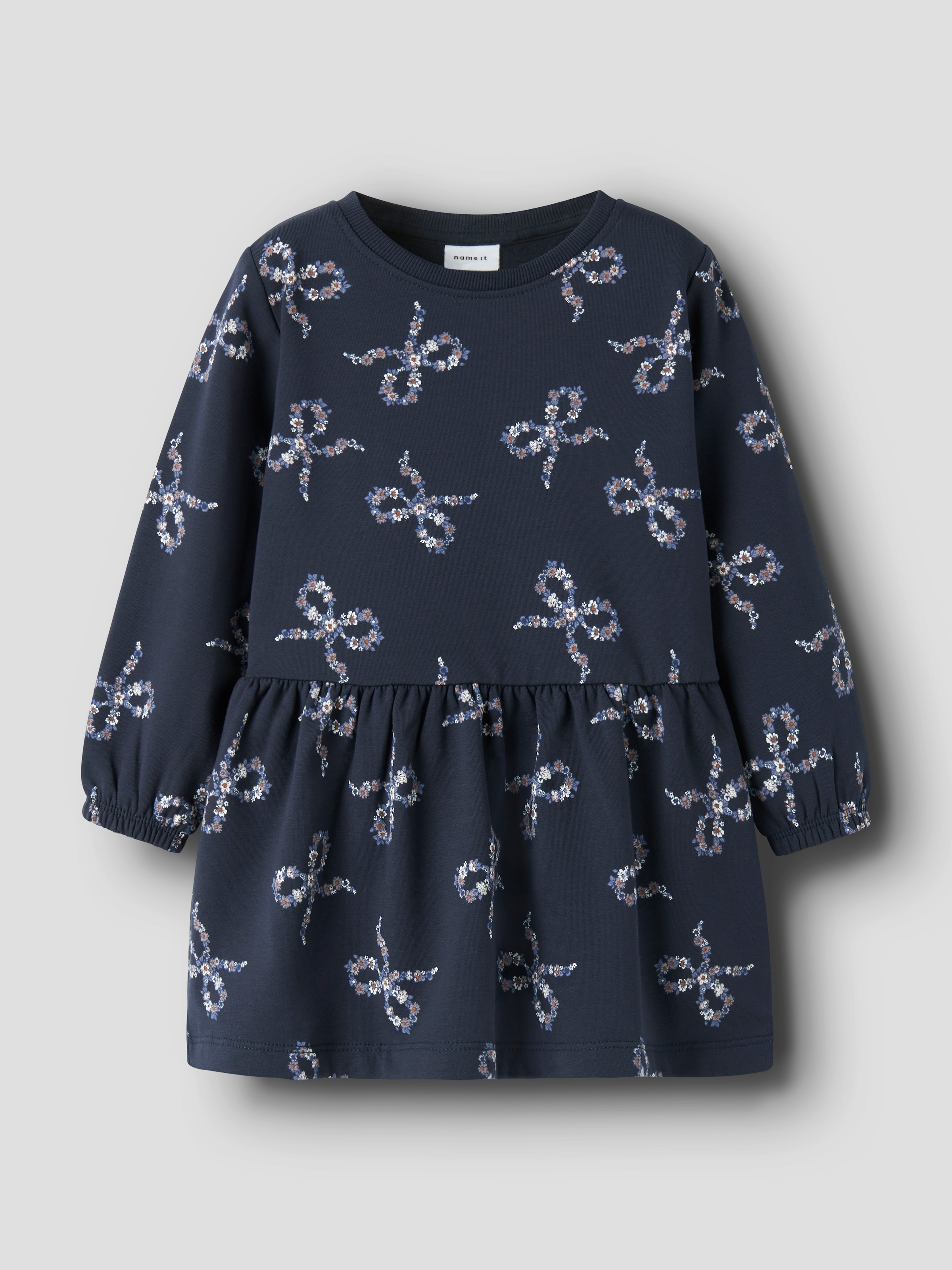 Image of Name It Minikleid "NMFOLUKRIA LS SWEAT DRESS BRU"