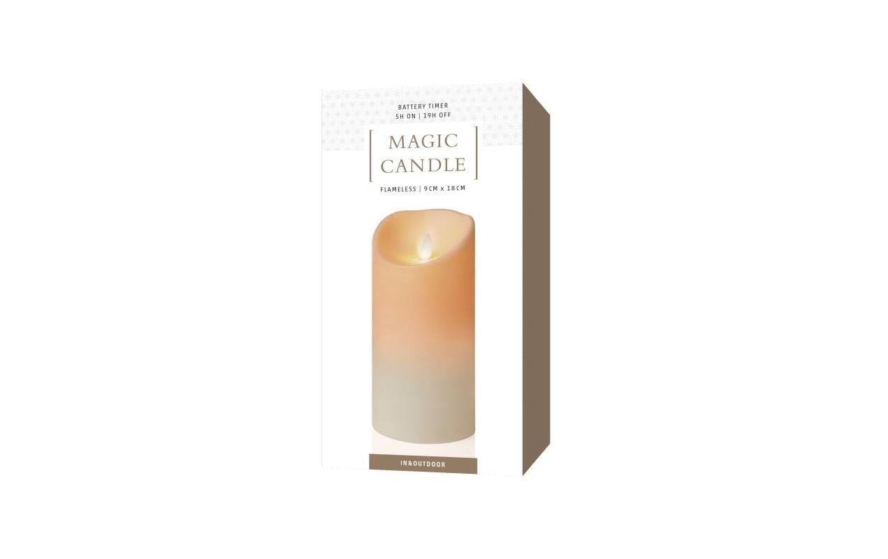 STT LED-Kerze »Magic Candle Ivory M Ø 9 x 18 cm Warmweiss«