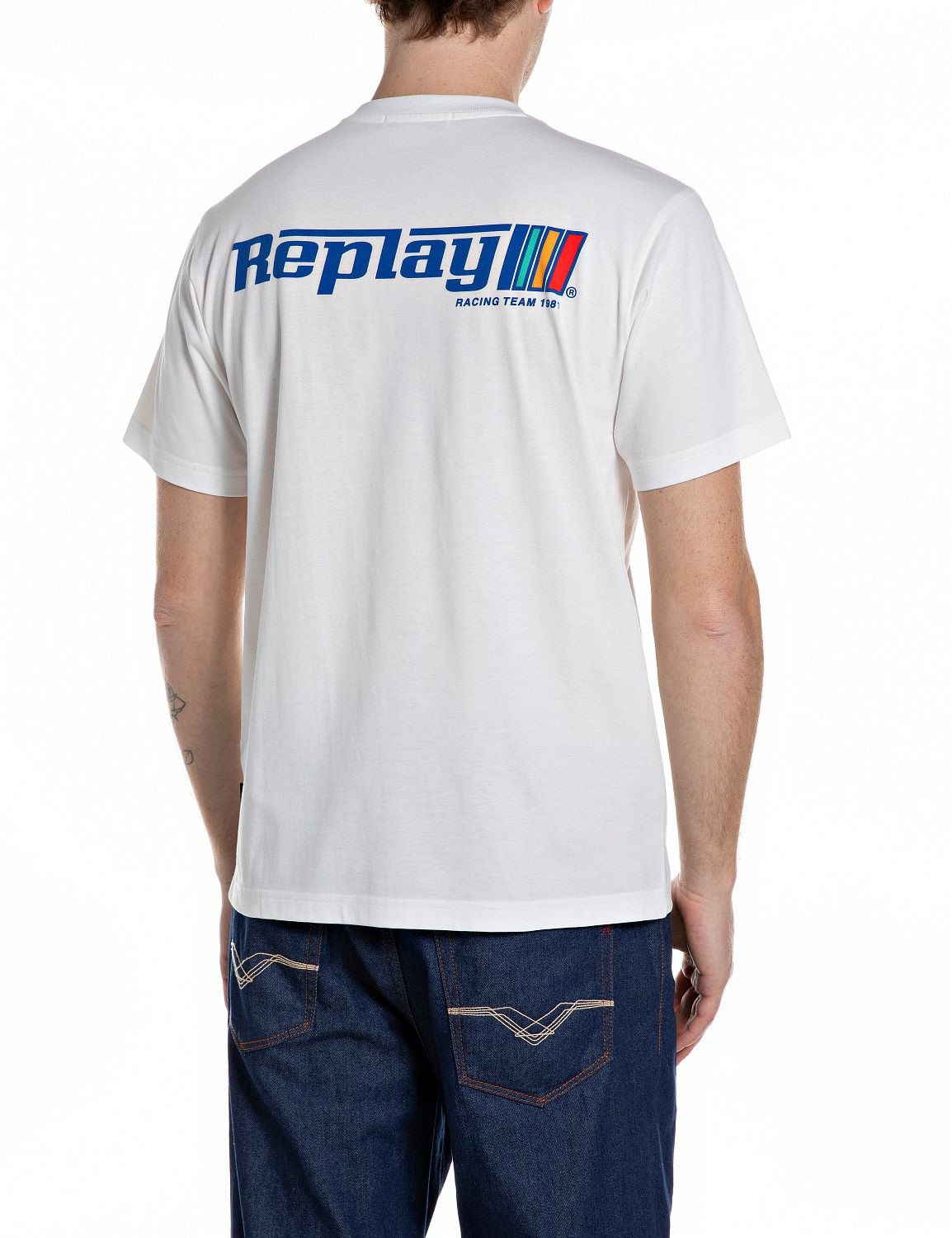 Replay T-Shirt mit Racing-Print