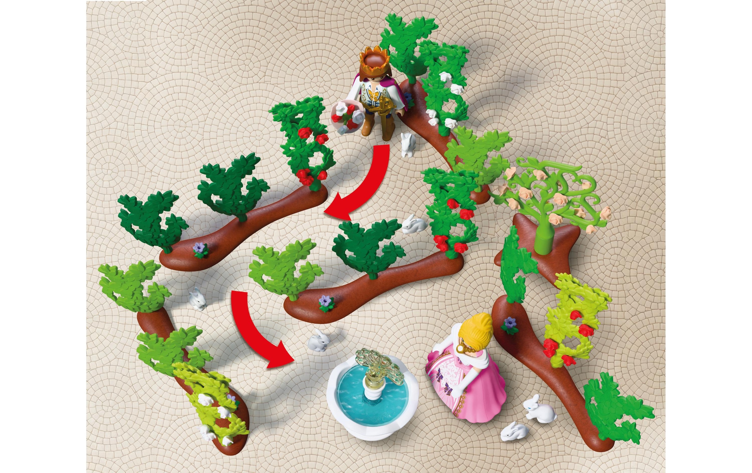 Playmobil® Jeu de construction »Königlicher Irrgarten (72053), Princess« Made in Europe