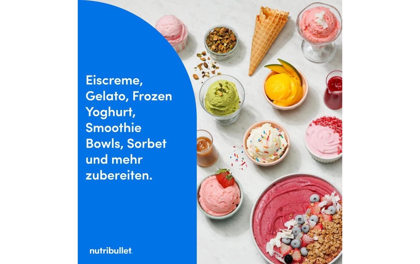 nutribullet Machine à glace »nutribullet Chill, 5 Programme, 3 Behälter (NBD0503W)« 500 W Glace, gelato, sorbet, smoothie bowl, yaourt glacé