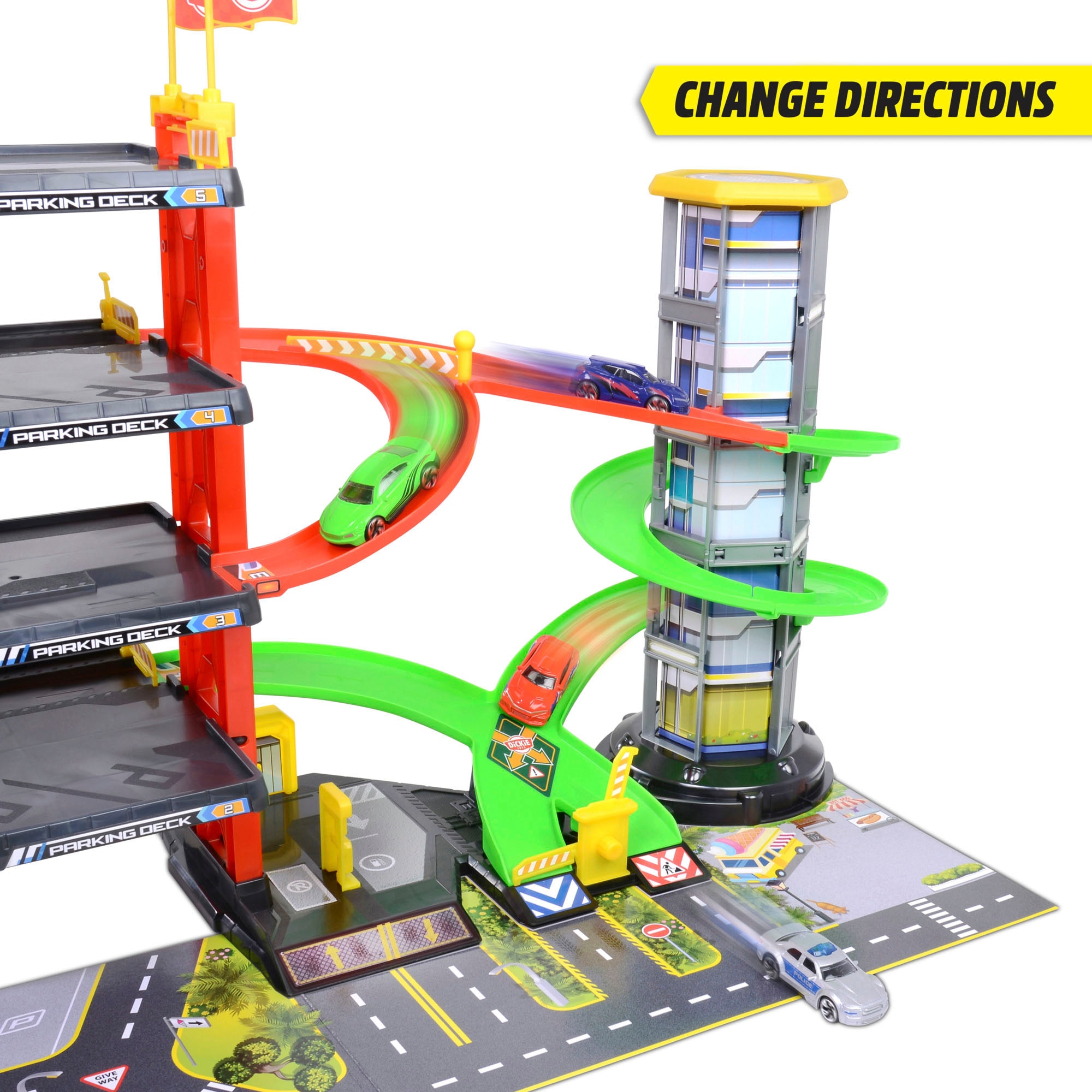 Dickie Toys Garage de parc de jeu »Parking Garage« inklusive 5 Fahrzeuge; mit Licht und Sound