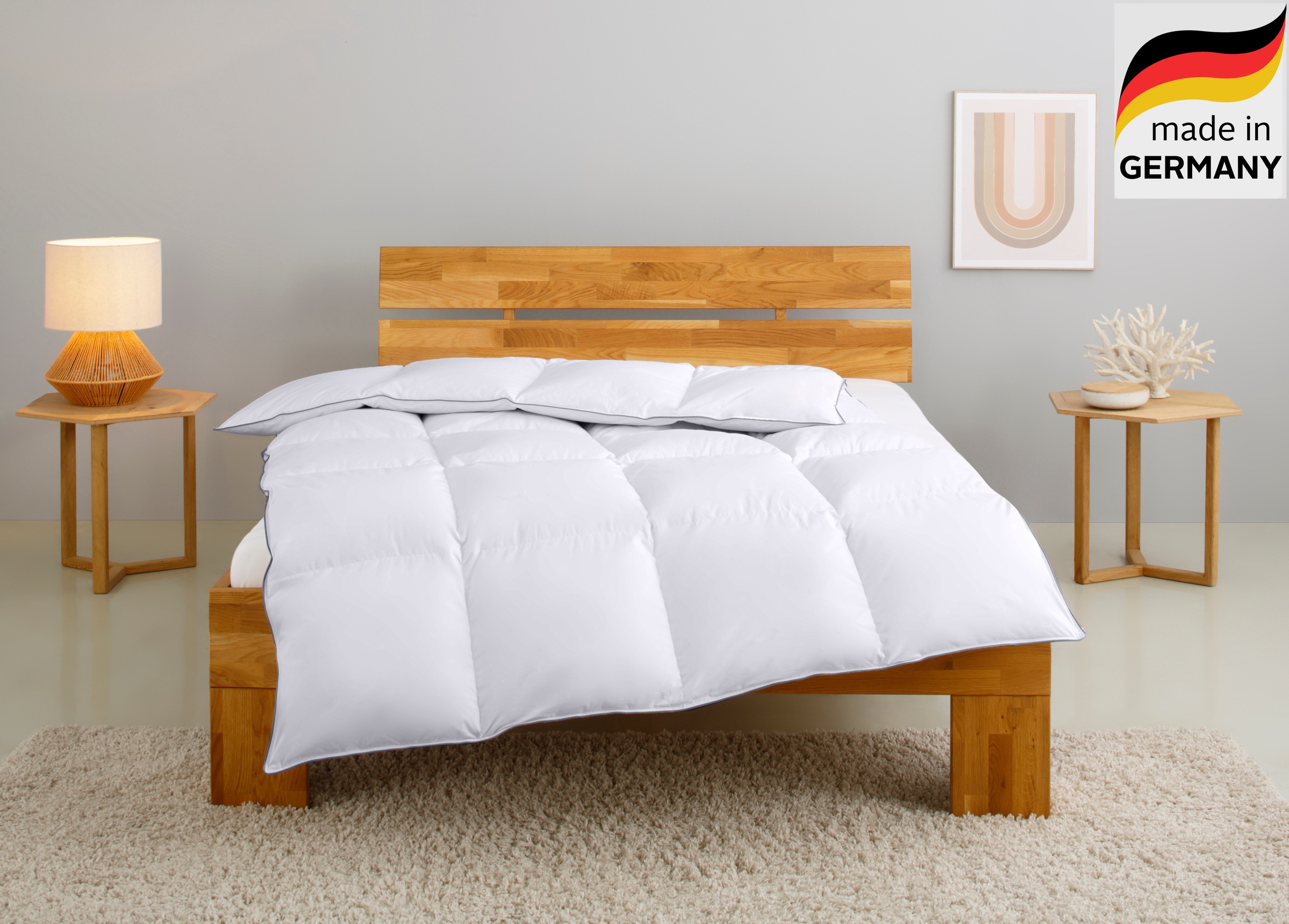 Image of GOODproduct Daunenbettdecke "Tamins, Bettdecke 135x200 cm, 155x220 cm, Made in Germany" extrawarm Füllung 100Daunen 1 Stk. tlg. Sommer, Winter, Decke, Made in Germany, Allergiker geeignet (NOMITE)