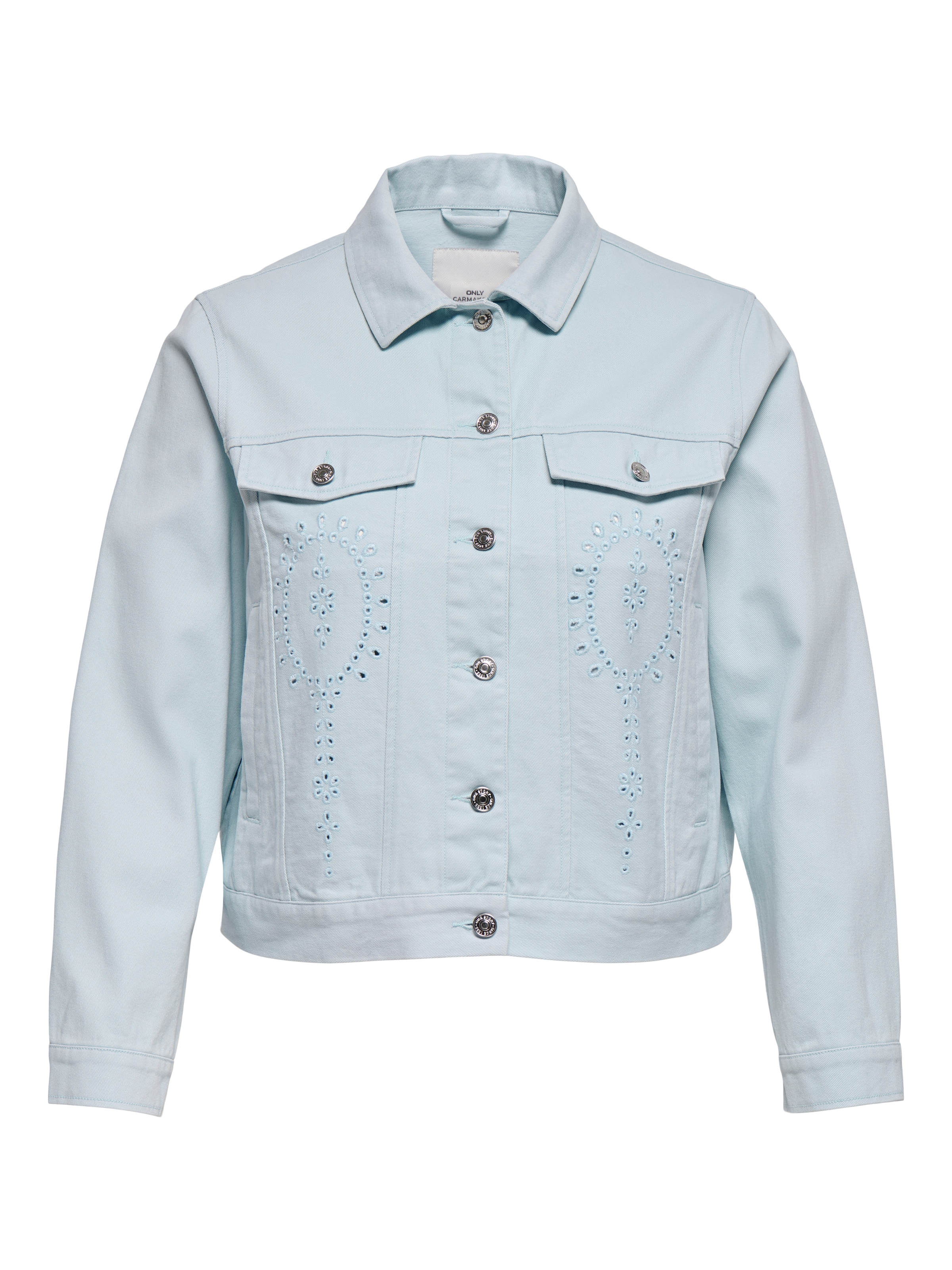 ONLY CARMAKOMA Veste en jean »CARELSA CROCHET DENIM JACKET OTW« mit Stickerei Detail