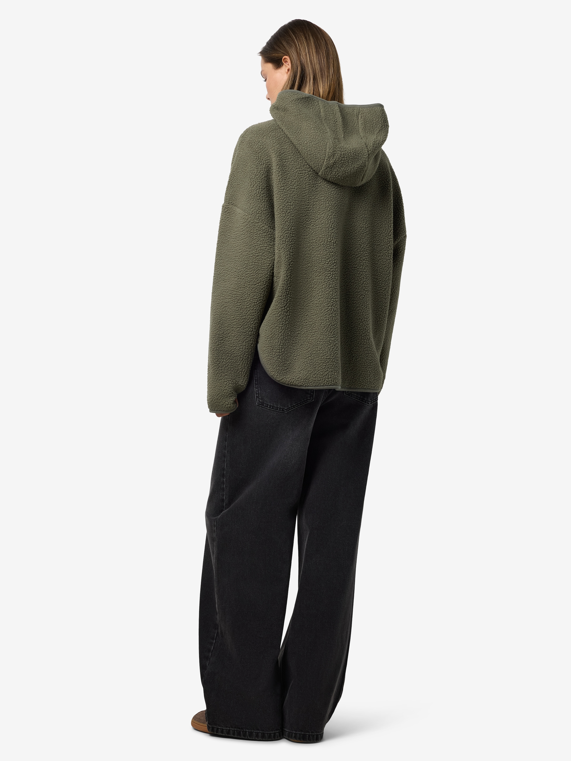 Noisy may Fleecepullover »NMCOZY L/S HALFWAY ZIP SWEATER JRS NOOS«, Polyester, relaxed fit
